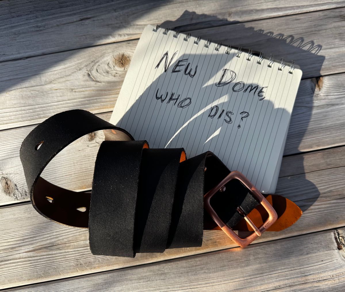 Photo by tgetzen on October 1, 2025 of the Self-Made Belt To Match Tanker Pro 2.0 in Horween Natural Chromexcel Strips.