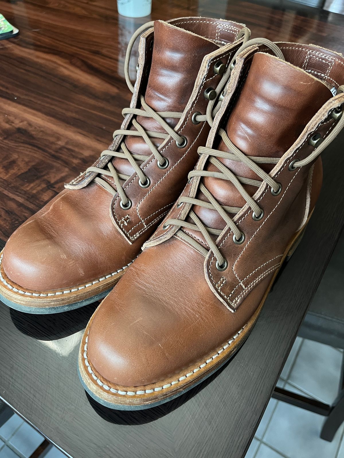 Photo by glddstgpsy on April 23, 2024 of the Truman Plain Toe Boot in Horween Autumn Chromexcel.