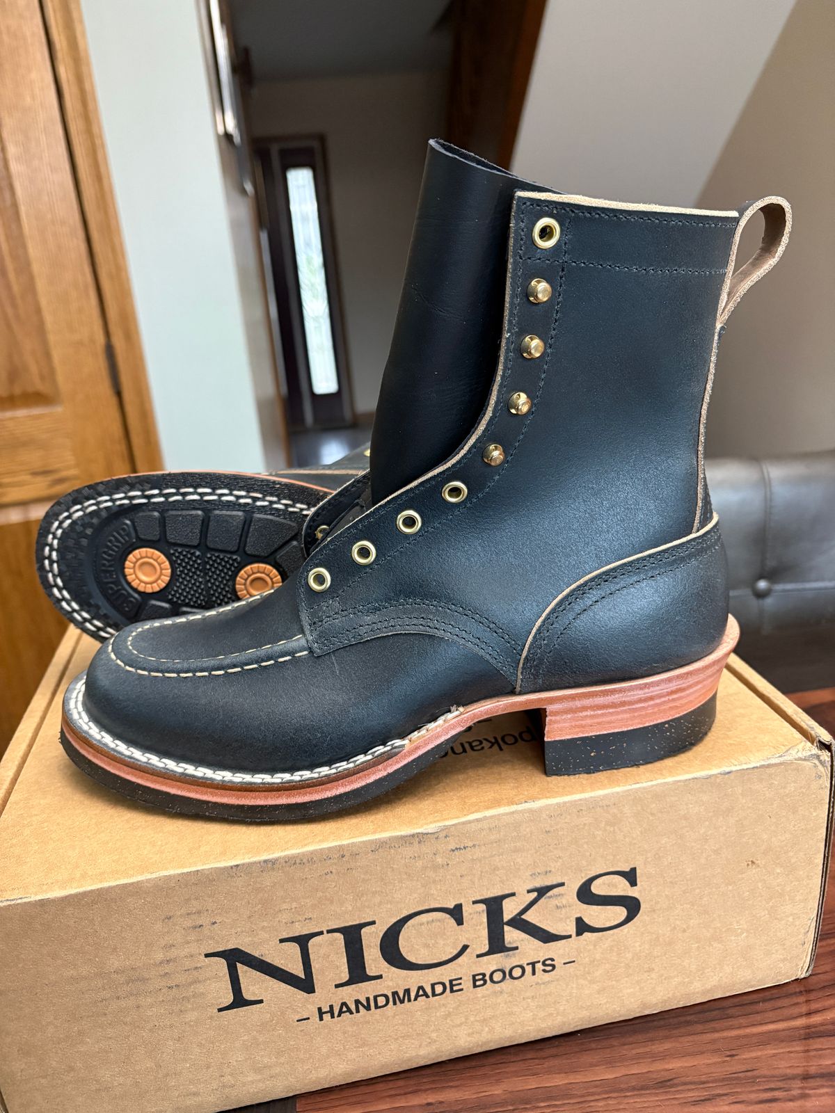 Photo by glddstgpsy on April 4, 2026 of the Nicks MTO in Horween Pacific Waxed Flesh.