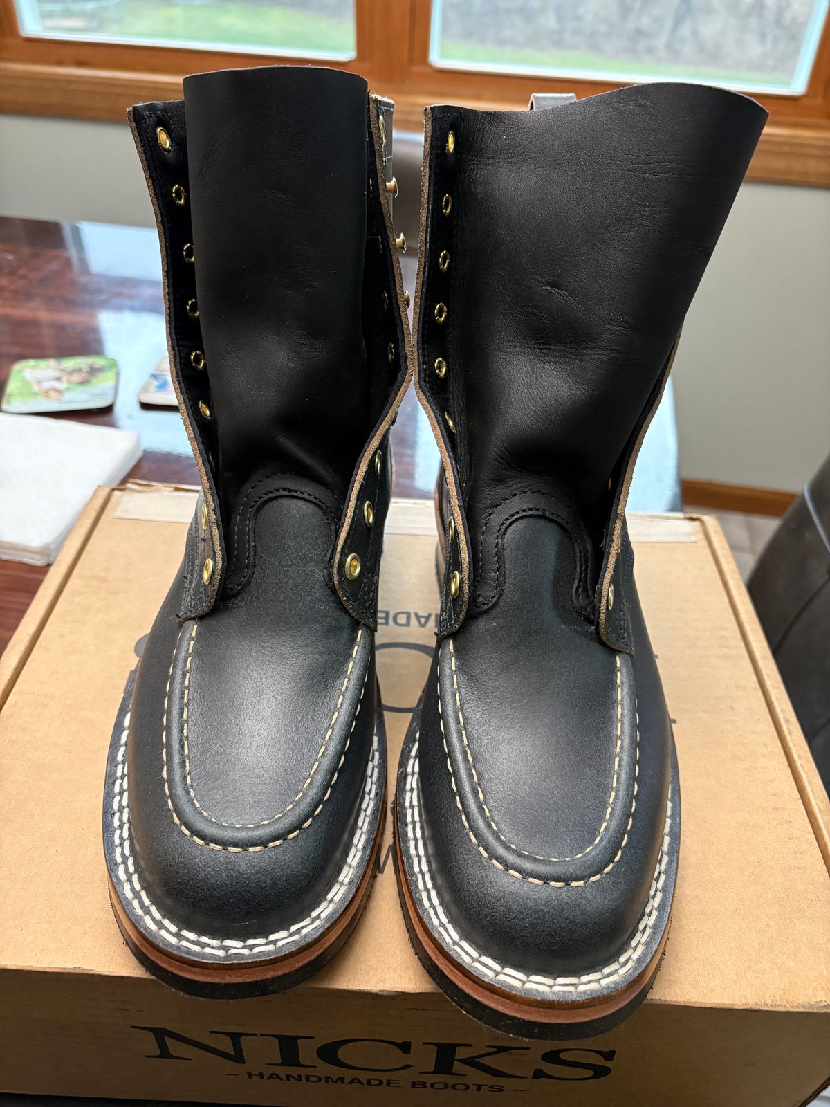 Photo by glddstgpsy on April 4, 2026 of the Nicks MTO in Horween Pacific Waxed Flesh.