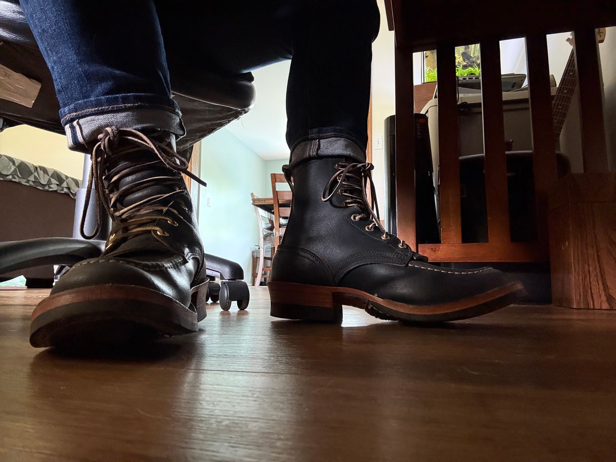 Photo by glddstgpsy on May 19, 2026 of the Nicks MTO in Horween Pacific Waxed Flesh.