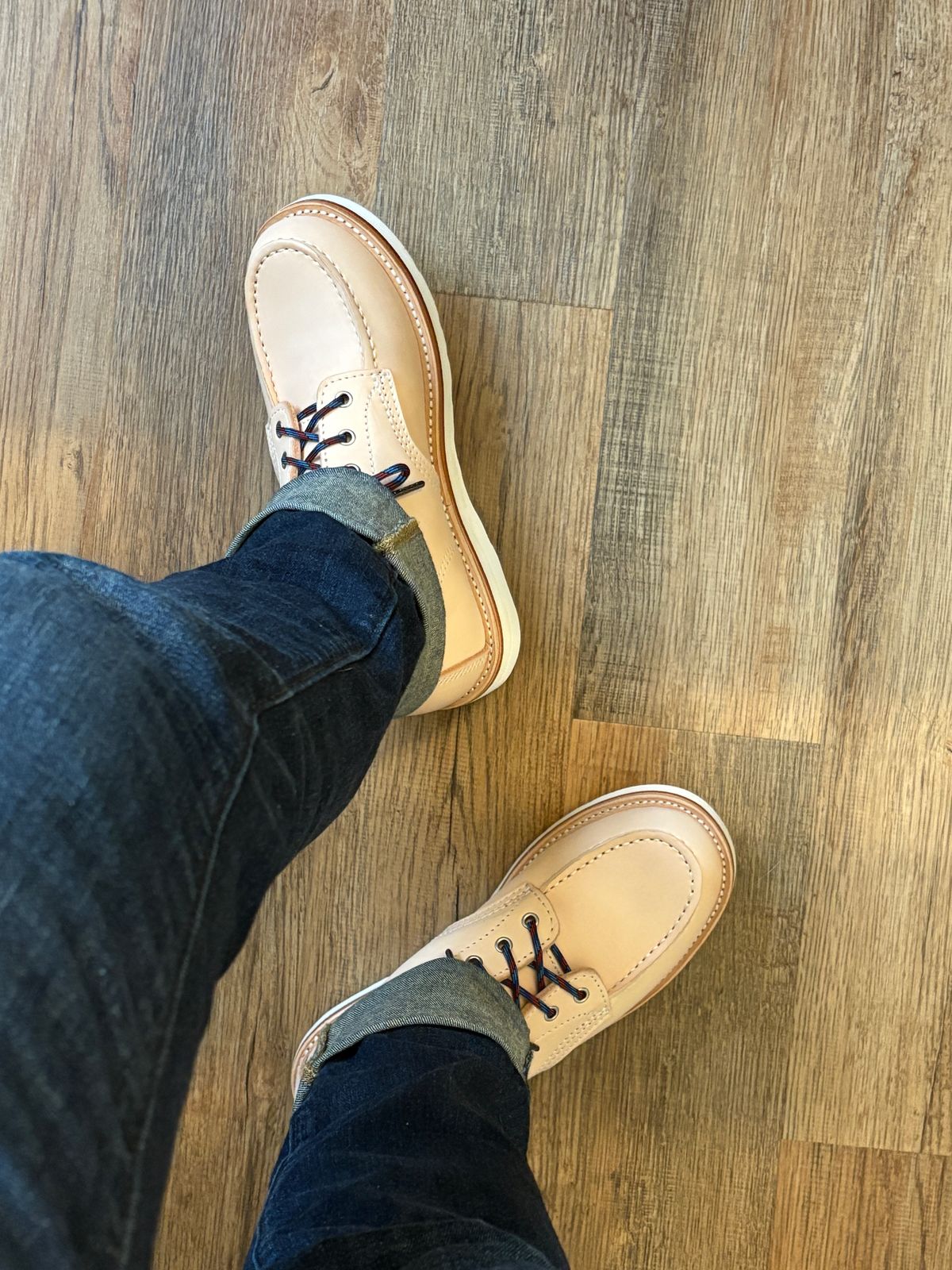 Photo by glddstgpsy on August 4, 2025 of the KIND TENDER Moctoe Boots in Italian Veg-Tanned Leather.