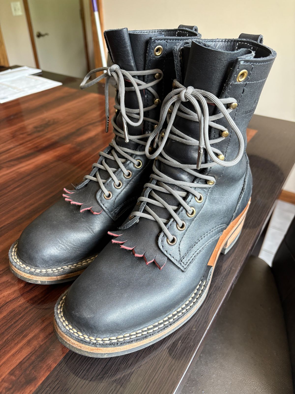 Photo by glddstgpsy on June 27, 2025 of the White's Stockman in Seidel Black Work Leather.