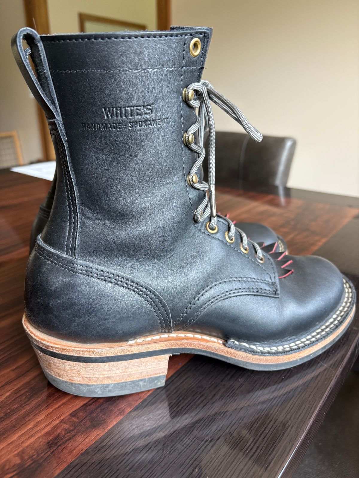 Photo by glddstgpsy on June 27, 2025 of the White's Stockman in Seidel Black Work Leather.