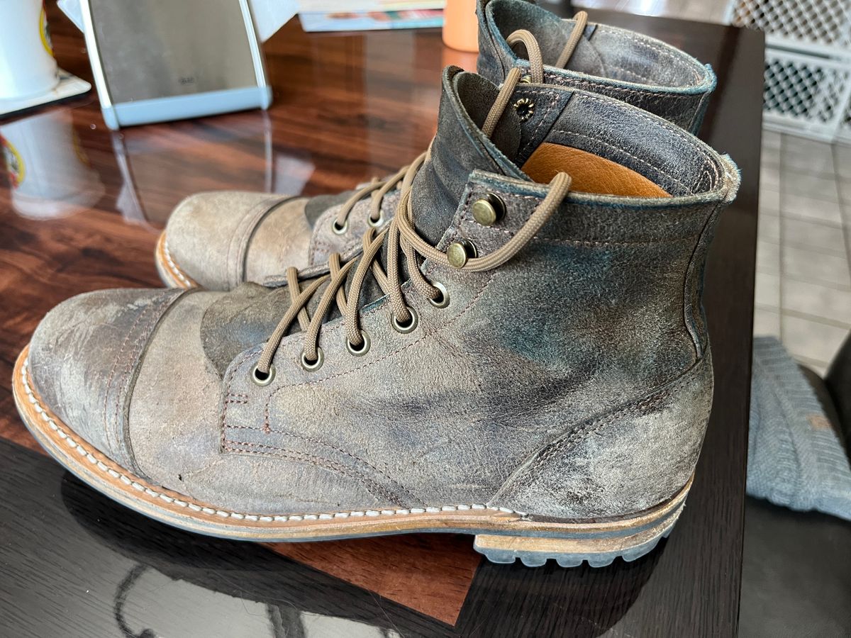 Photo by glddstgpsy on March 24, 2024 of the Truman Cap Toe Boot in C.F. Stead Stone Rambler.