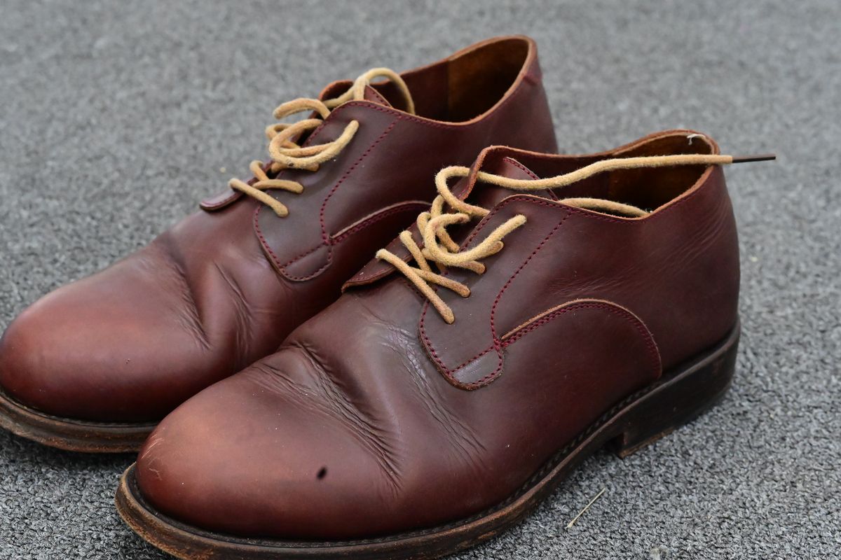 Photo by quixoticelixer on February 21, 2026 of the Junkard Derby in Junkard Veg Tan Burgundy.