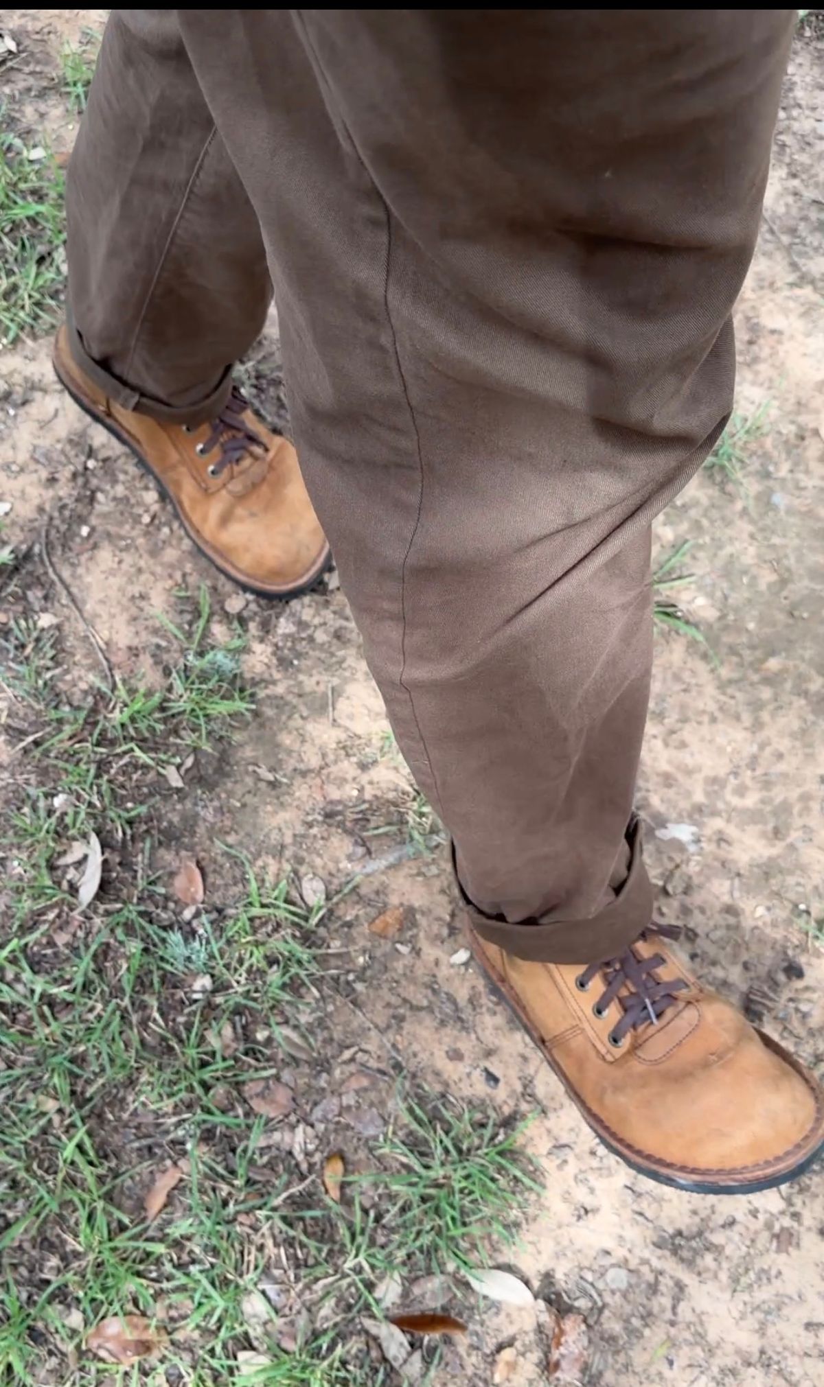Photo by vaniller_thriller on June 20, 2026 of the Jim Green African Ranger Barefoot Boot in Fudge Crazy Horse.