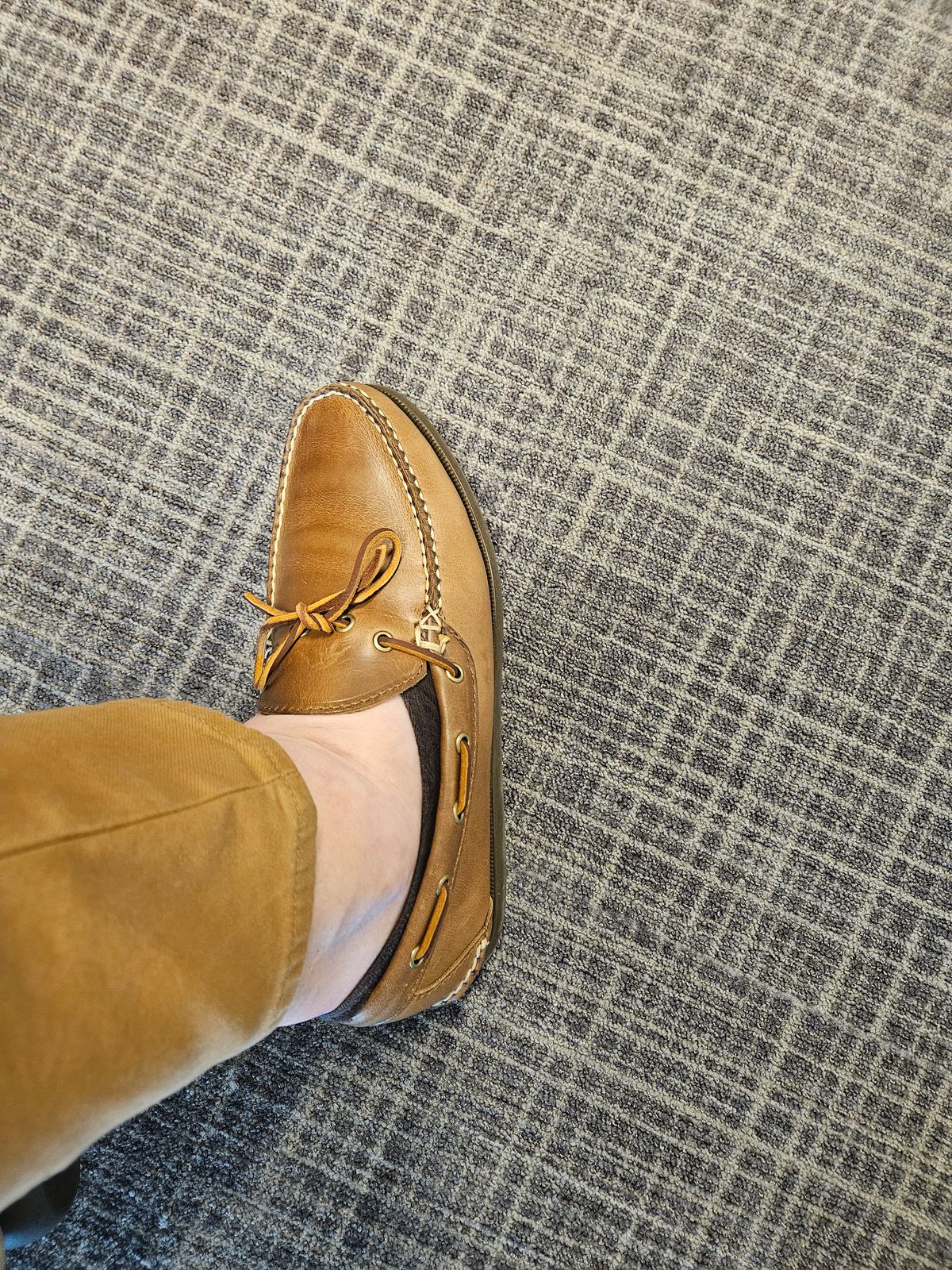 Photo by Adam_C on July 3, 2025 of the Oak Street Bootmakers Camp Moc in Horween Natural Chromexcel.