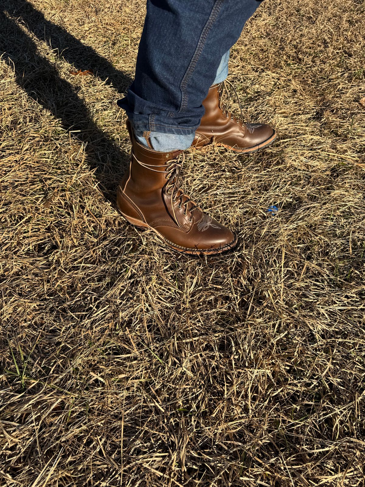 Photo by bearjohn on January 8, 2025 of the Nicks Packer in Horween British Tan Chromexcel.