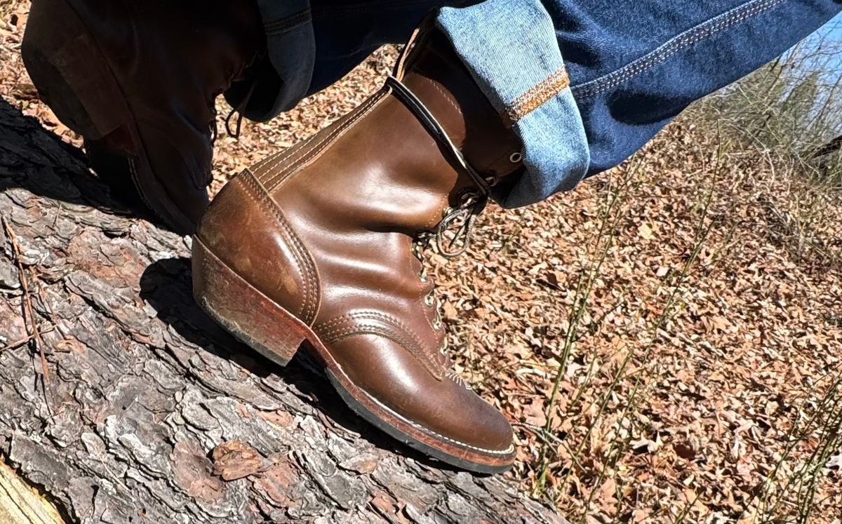 Photo by bearjohn on March 17, 2026 of the Nicks Packer in Horween British Tan Chromexcel.