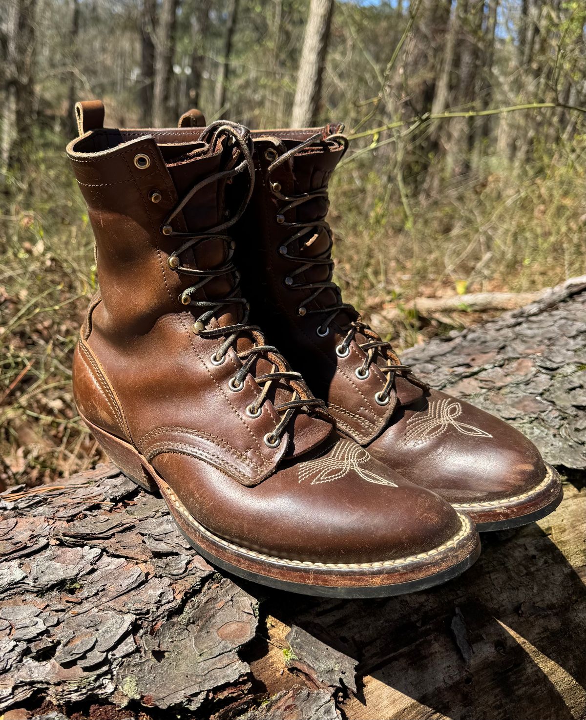Photo by bearjohn on March 17, 2026 of the Nicks Packer in Horween British Tan Chromexcel.