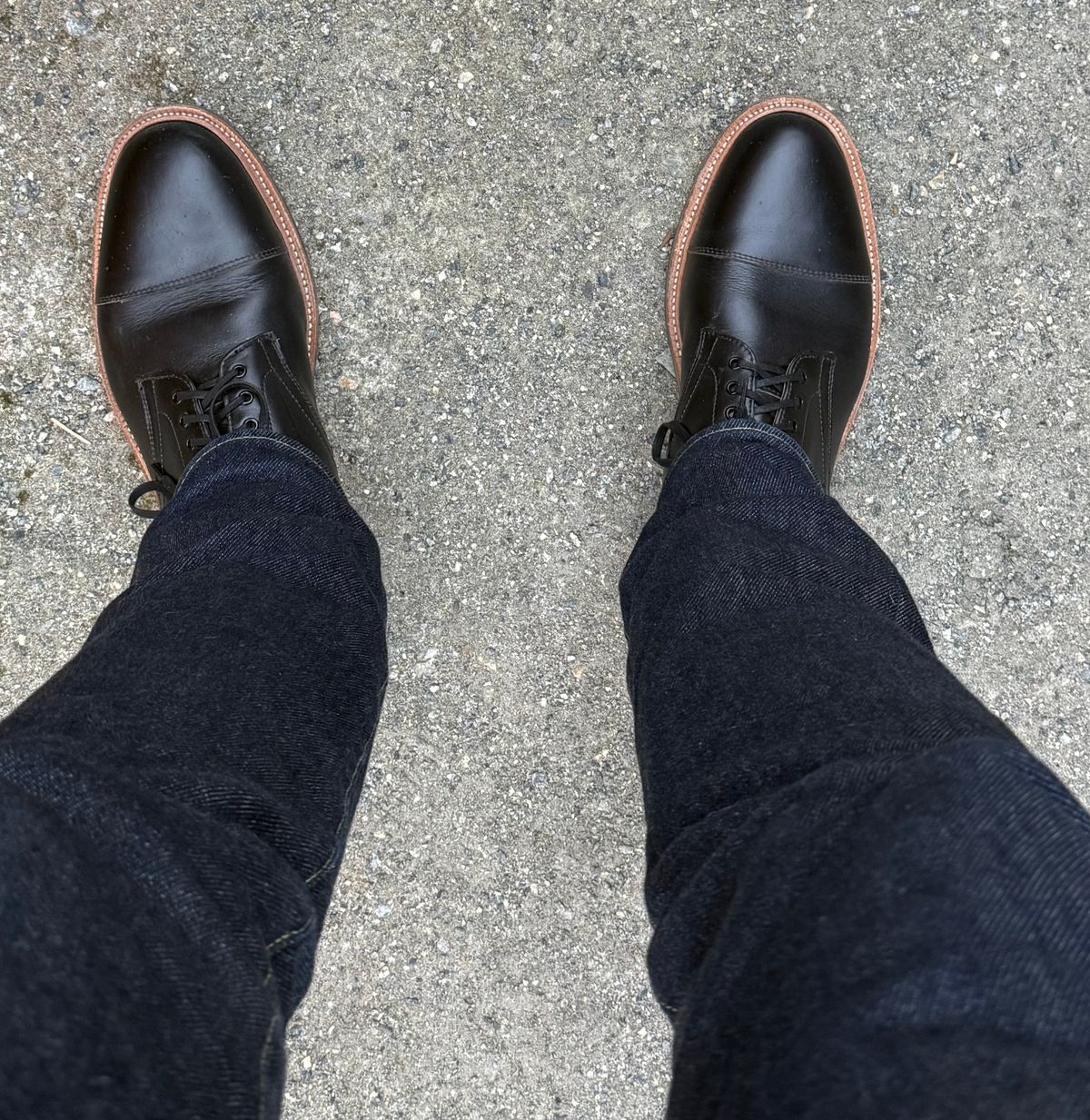 Photo by Martin_K on March 27, 2026 of the Oak Street Bootmakers Lakeshore Boot in Horween Black Chromexcel.