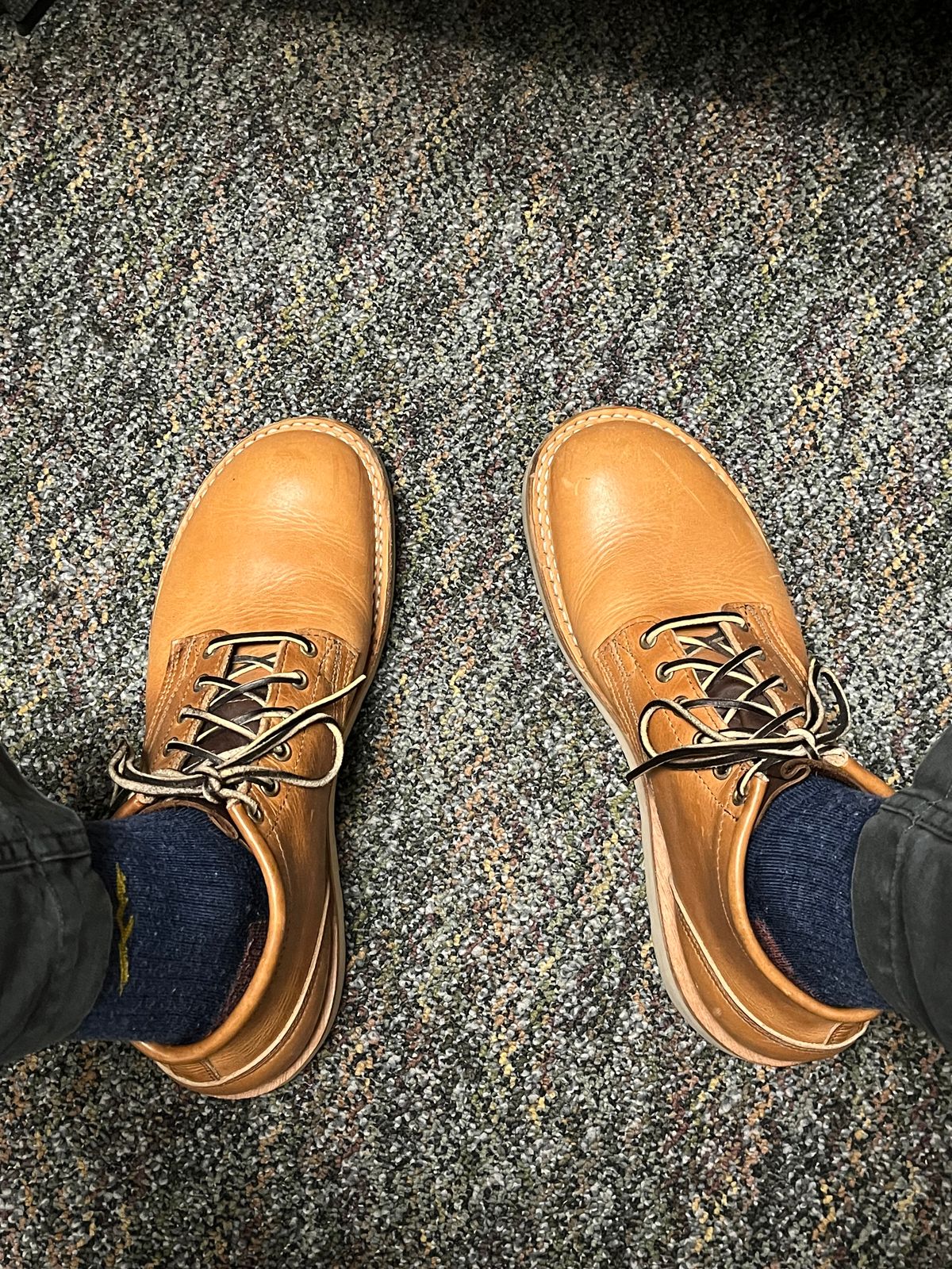 Photo by Griff on October 30, 2025 of the Nicks Aldert Strider in Horween Light Natural Dublin.