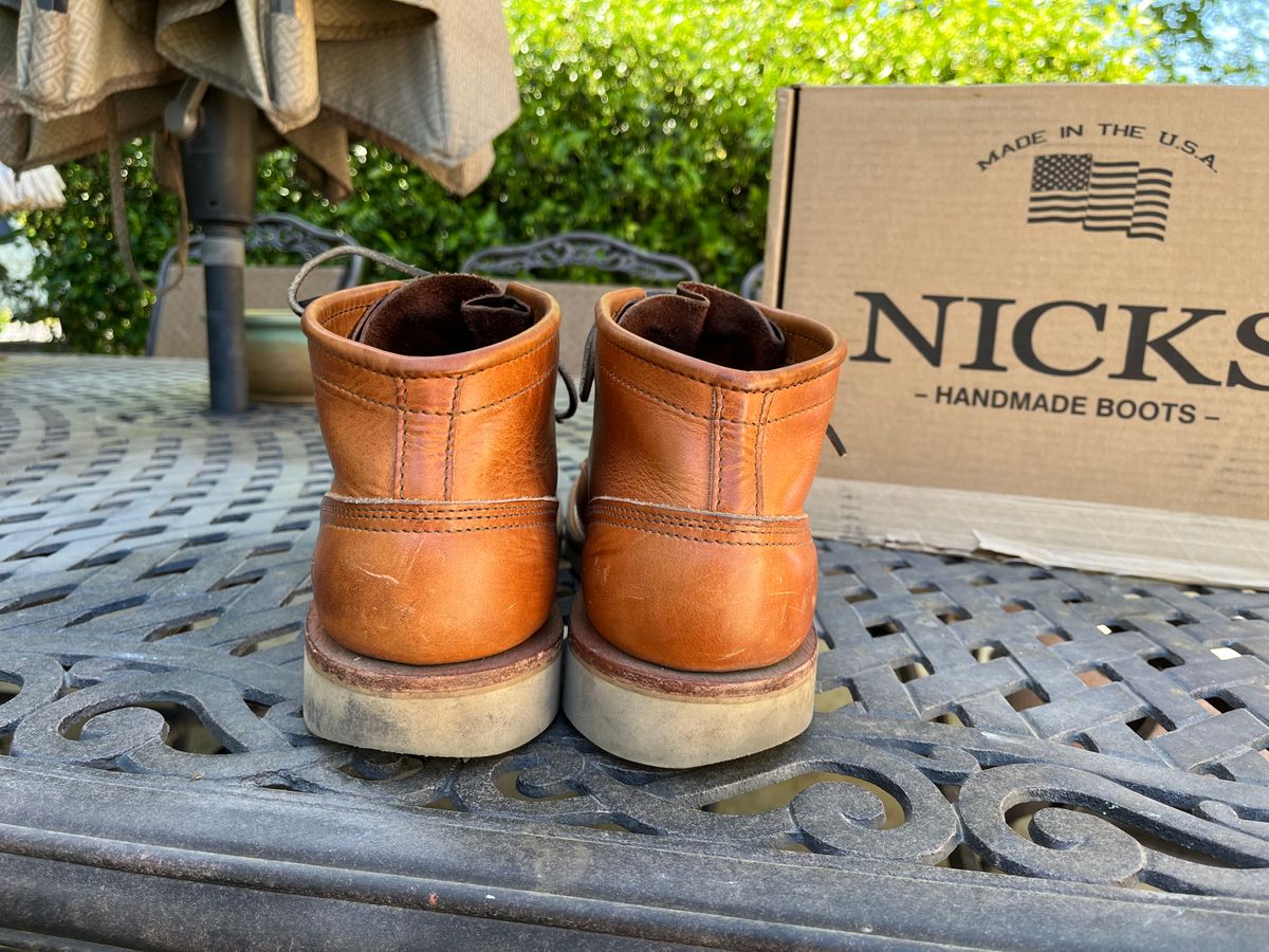 Photo by Griff on April 3, 2026 of the Nicks Aldert Strider in Horween Light Natural Dublin.