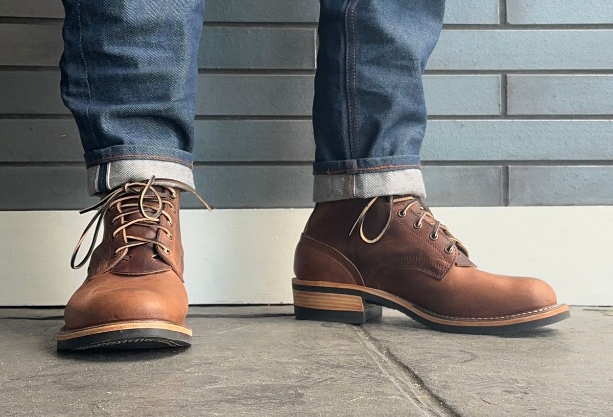 Photo by Not_old_Patinad on April 28, 2026 of the Nicks MTO in Horween Whiskey Predator.