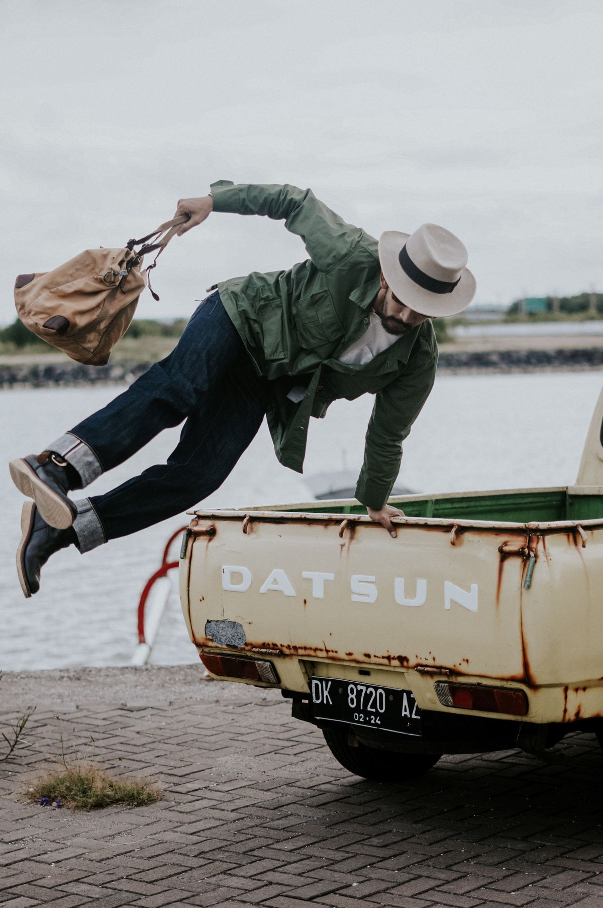 Photo by juliusagungs on November 20, 2025 of the Briselblack Enginner Boots Queen Lekha X Briselblack in Badalassi Carlo overdyed.