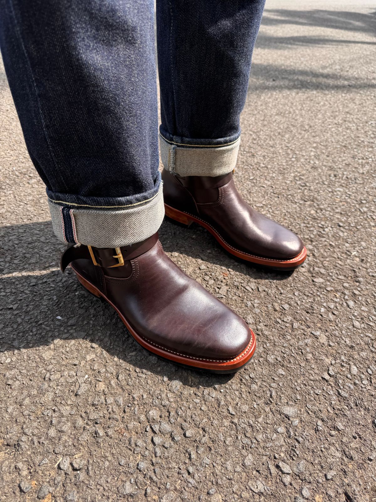 Photo by ericjohanes on November 27, 2025 of the Briselblack The Keeper 'Type 3' Engineer Boots in Maryam Dark Brown Horsebutt.