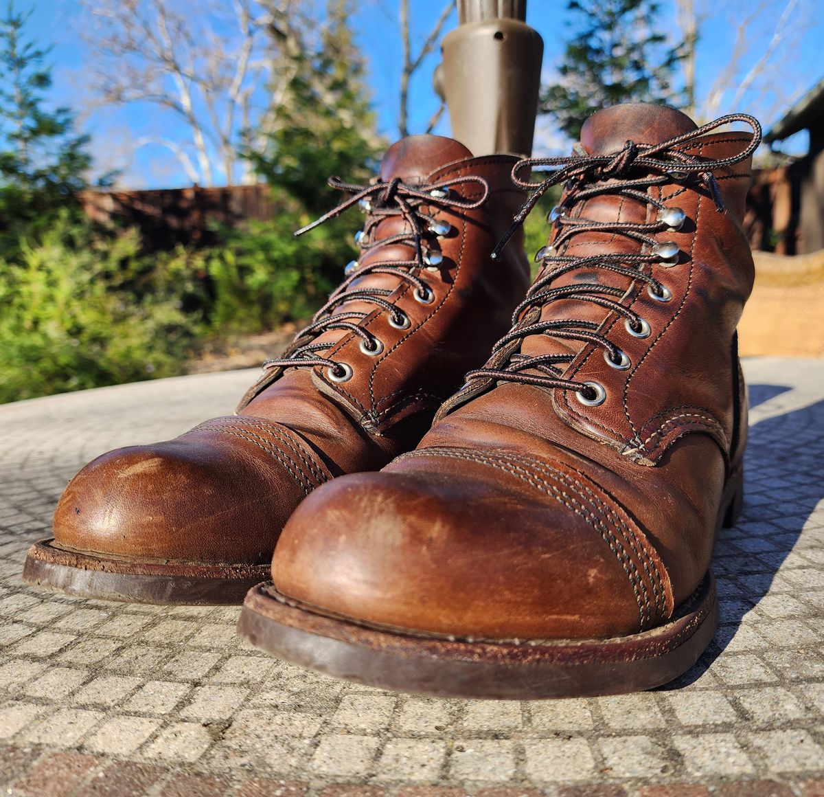 Photo by Janbiya on January 8, 2025 of the Red Wing Iron Ranger in S.B. Foot Amber Harness.