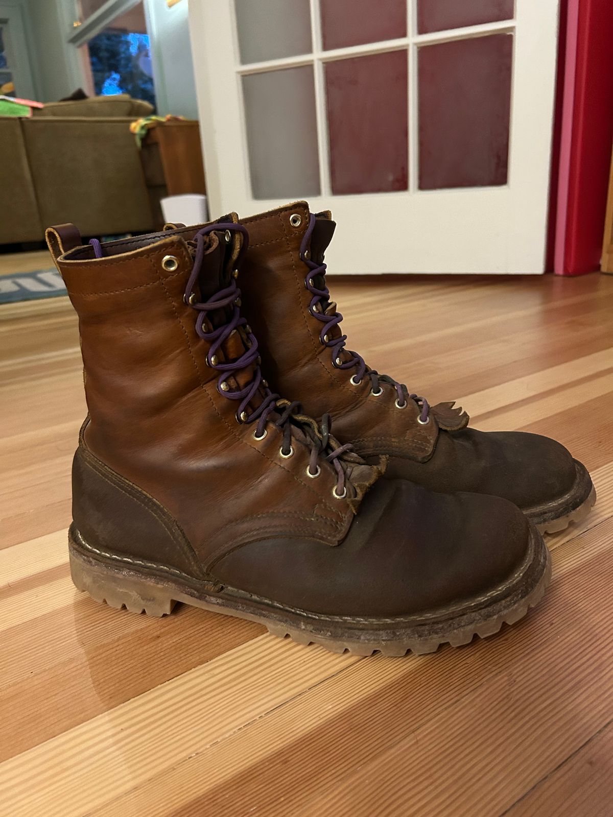 Photo by chippyben on December 4, 2025 of the Nicks Strider in Spokane Honey Smooth/ Waxed Flesh.