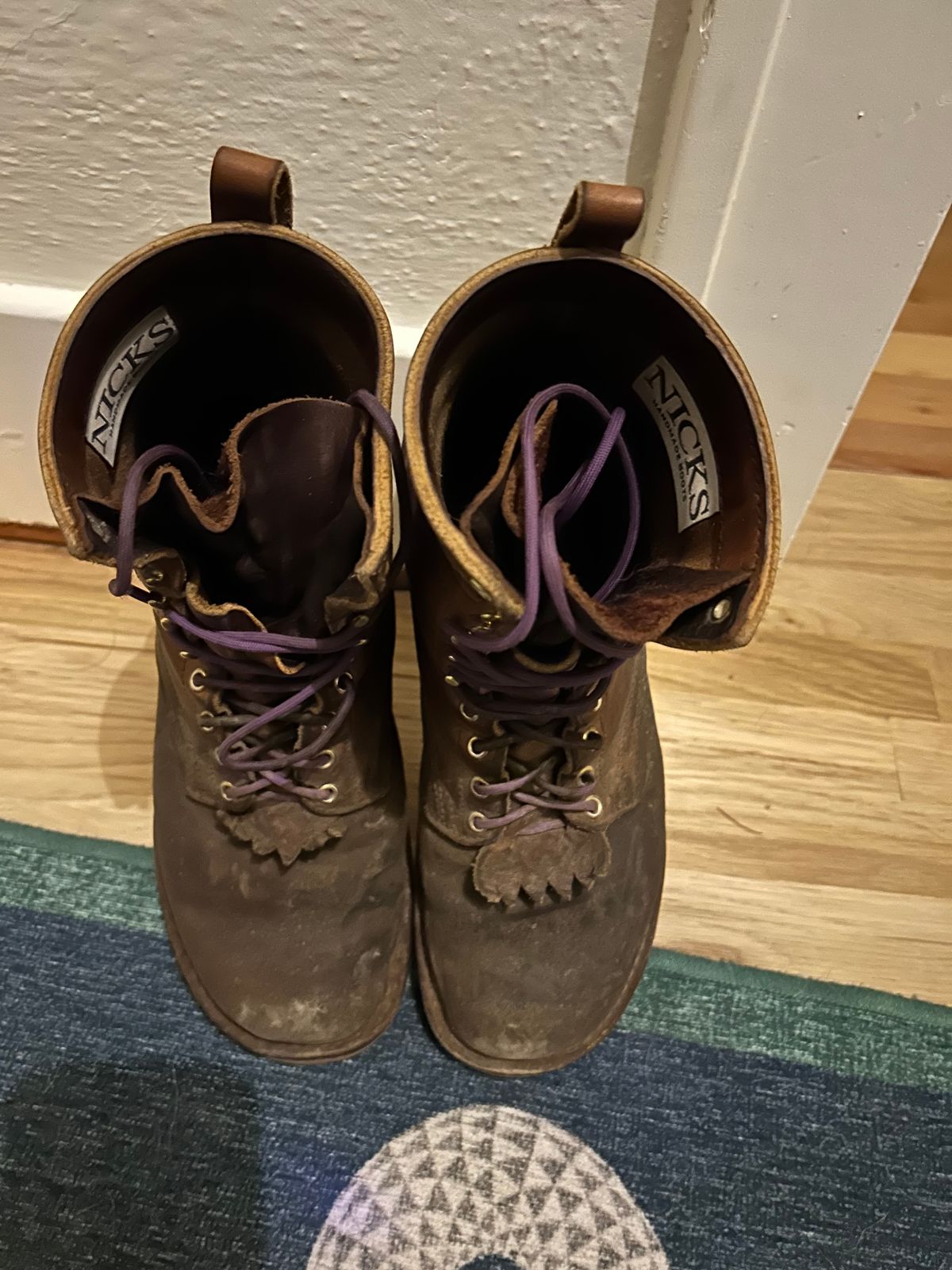 Photo by chippyben on March 6, 2026 of the Nicks Strider in Spokane Honey Smooth/ Waxed Flesh.