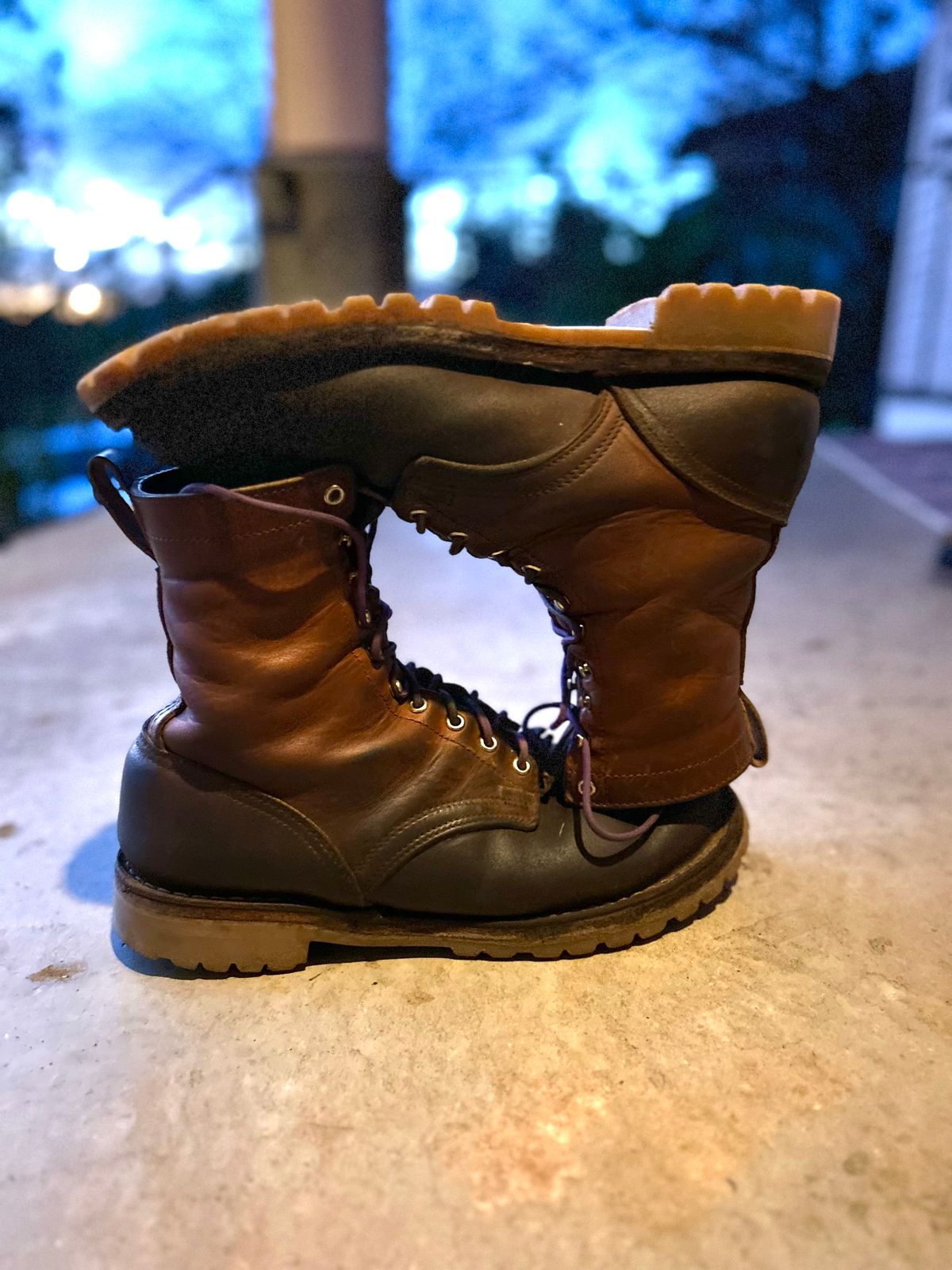 Photo by chippyben on April 6, 2026 of the Nicks Strider in Spokane Honey Smooth/ Waxed Flesh.