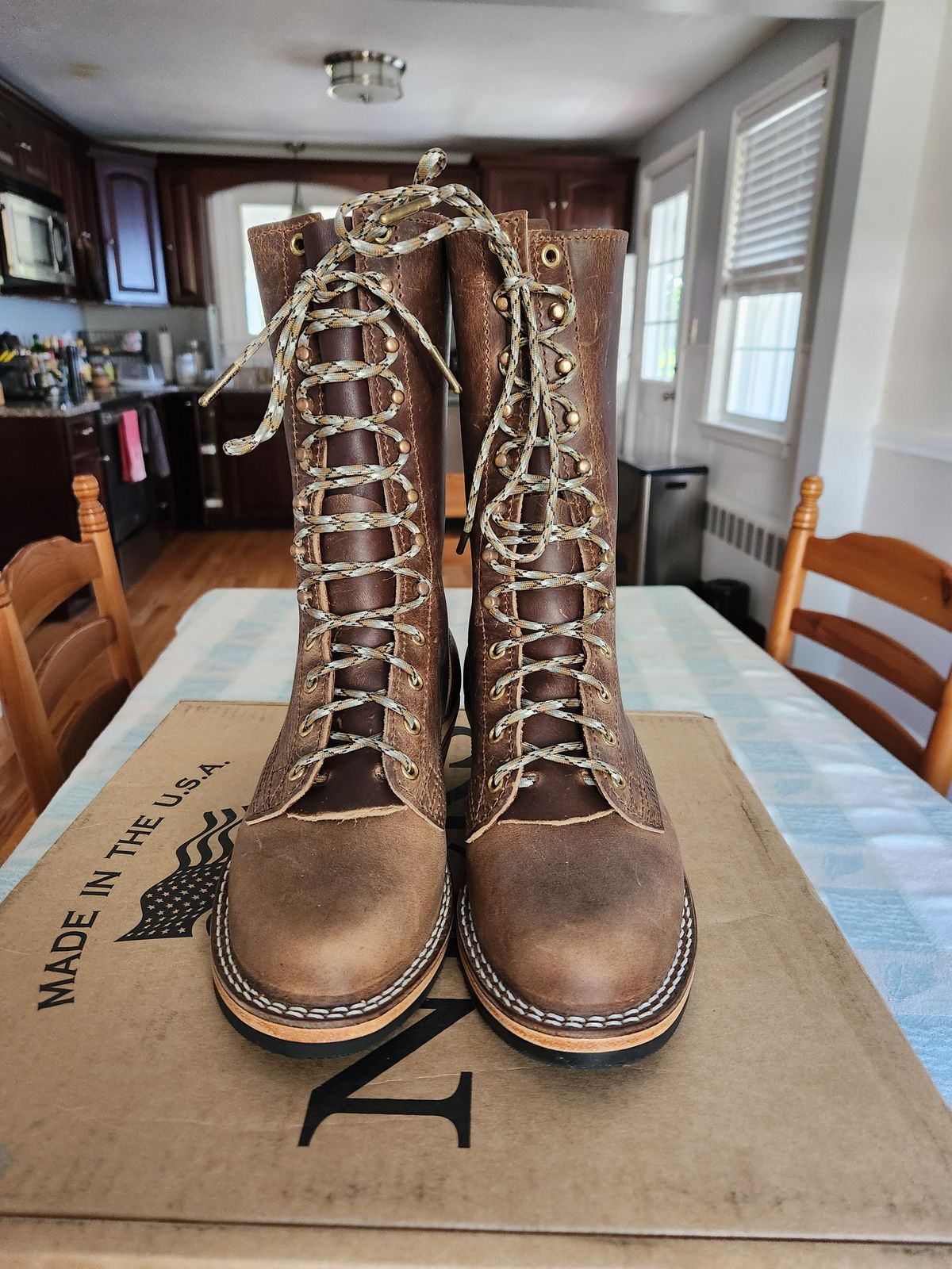Photo by dufrau on October 1, 2025 of the Nicks Packer in Horween Predator Natural.