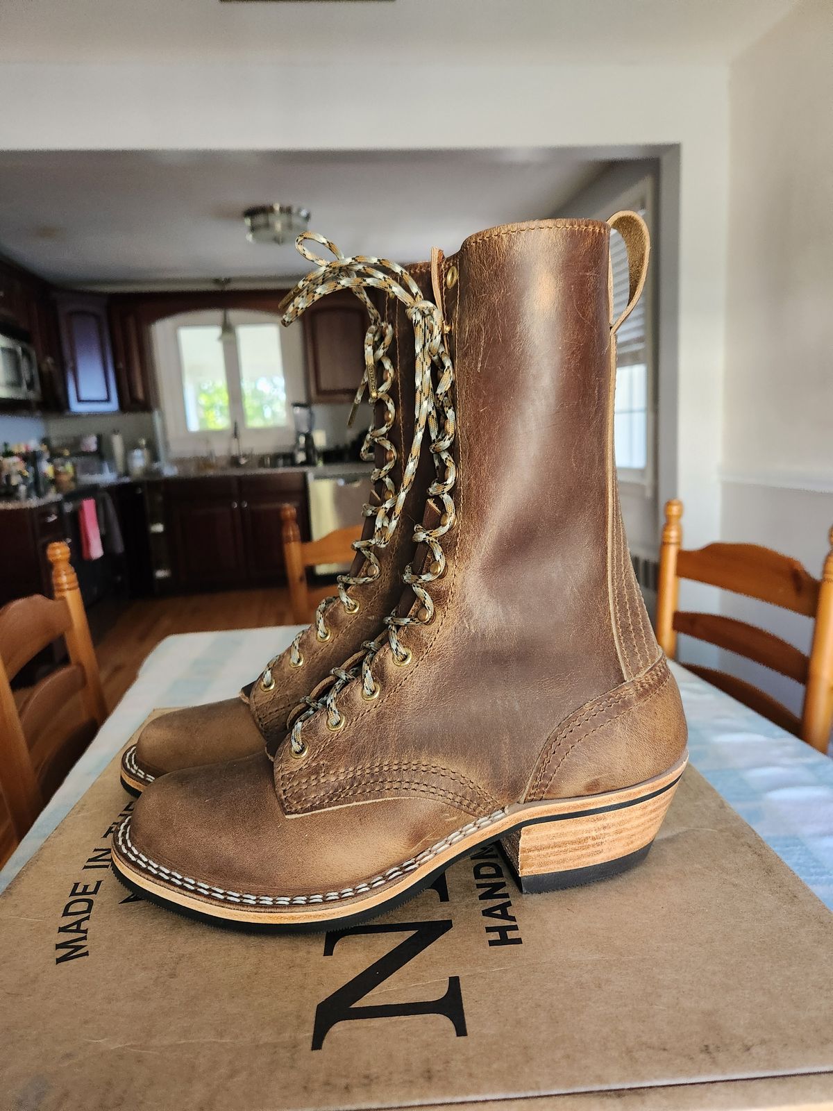 Photo by dufrau on October 1, 2025 of the Nicks Packer in Horween Predator Natural.