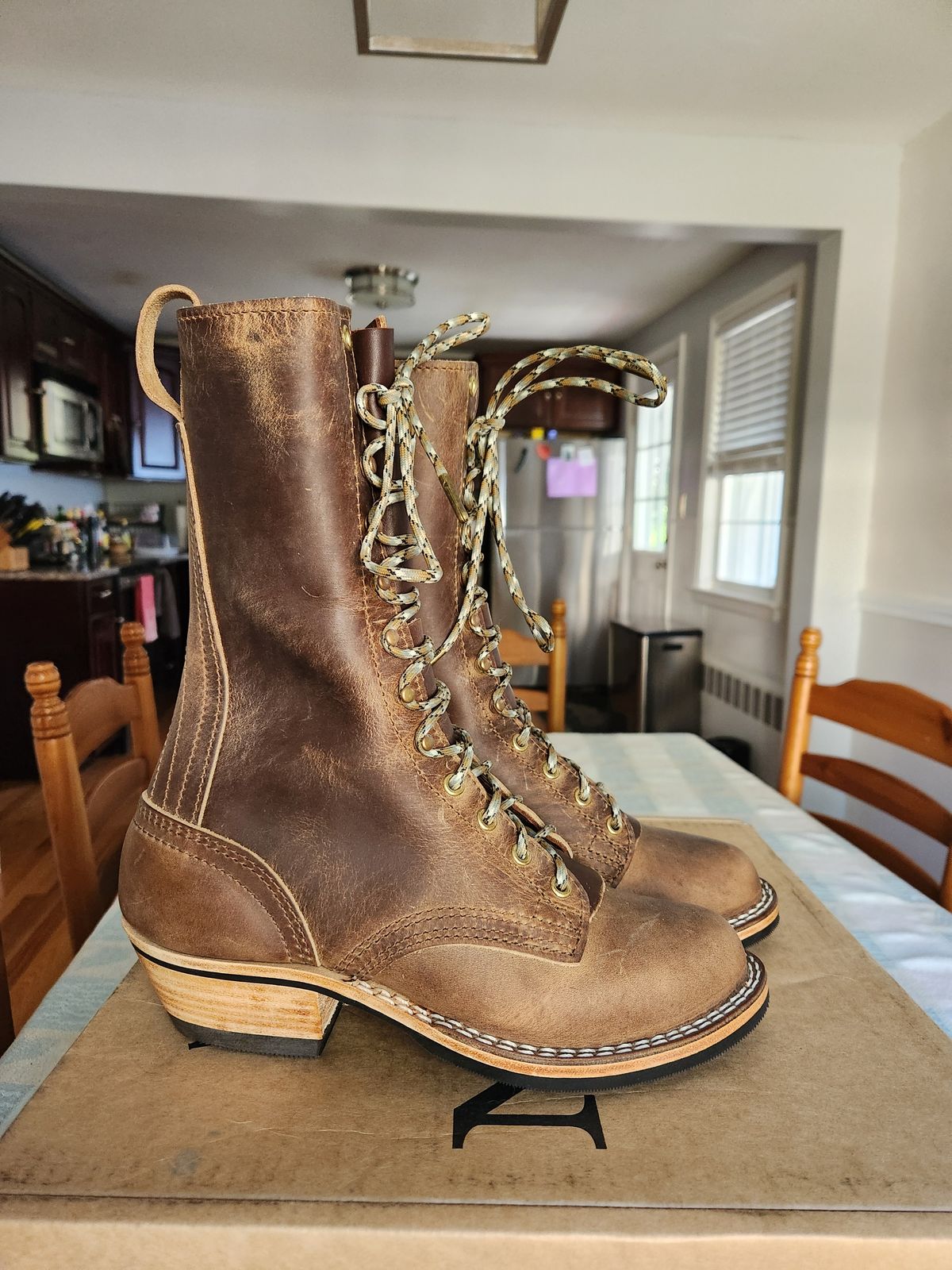 Photo by dufrau on October 1, 2025 of the Nicks Packer in Horween Predator Natural.