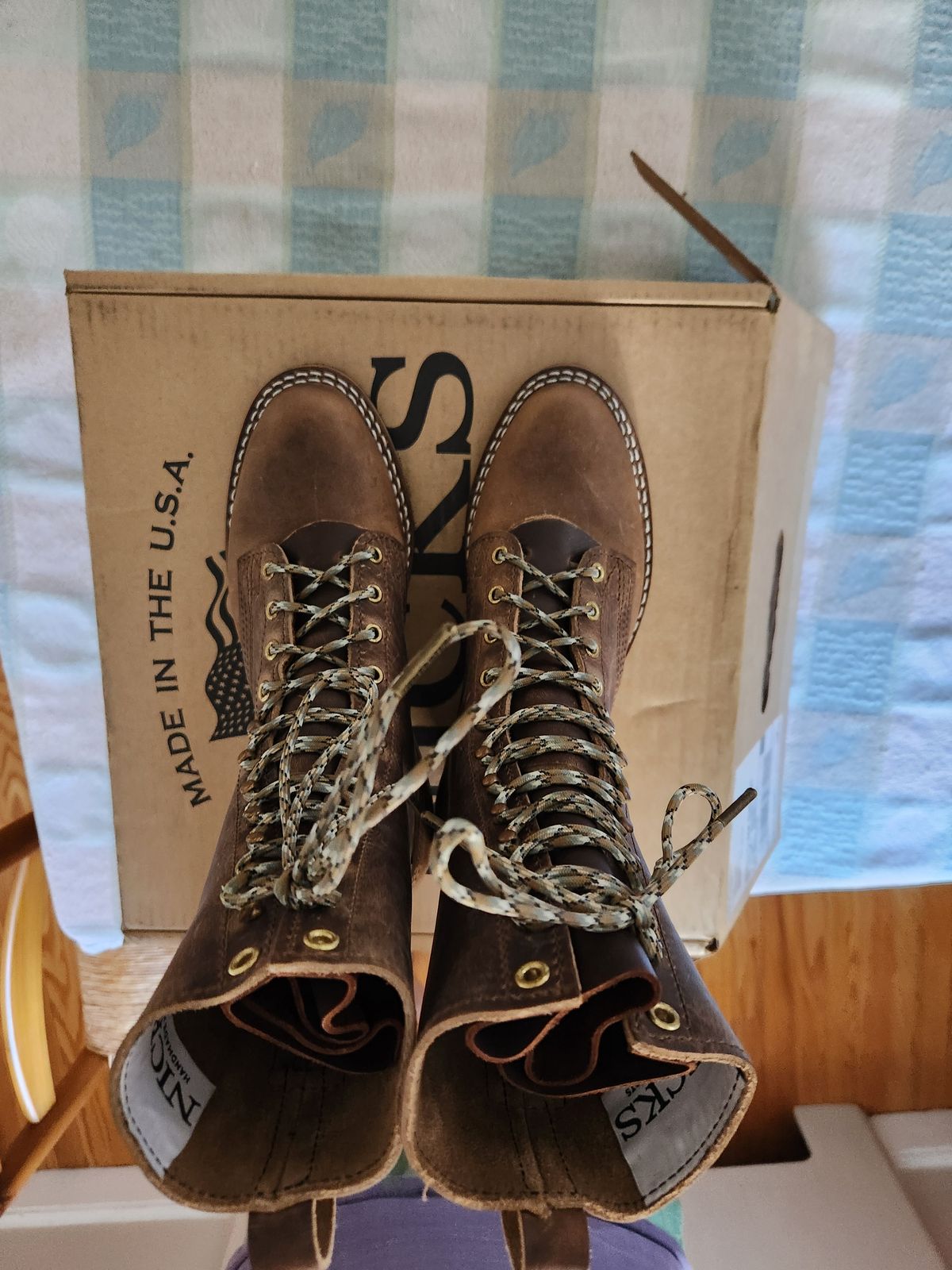 Photo by dufrau on October 1, 2025 of the Nicks Packer in Horween Predator Natural.