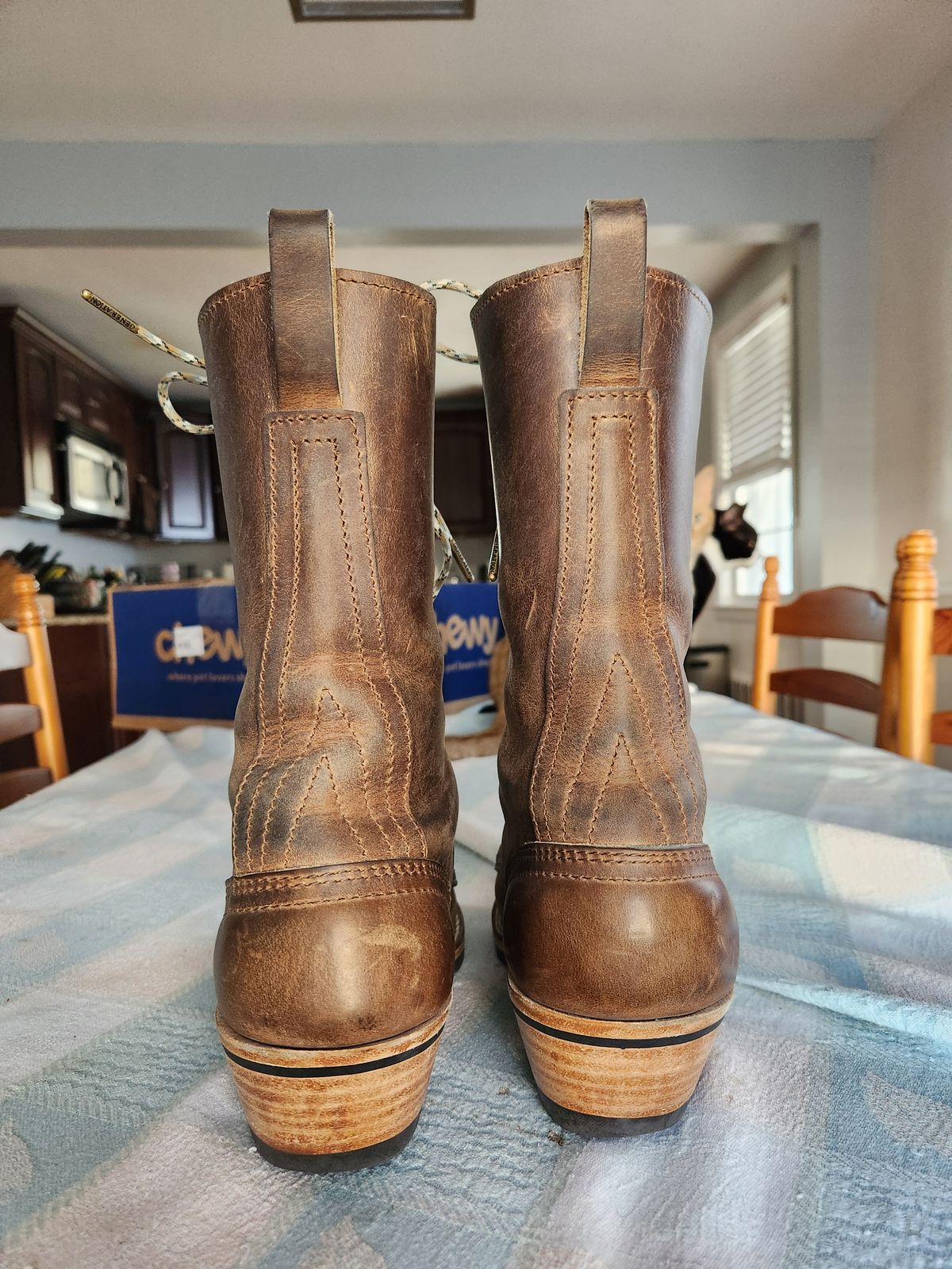 Photo by dufrau on December 3, 2025 of the Nicks Packer in Horween Predator Natural.