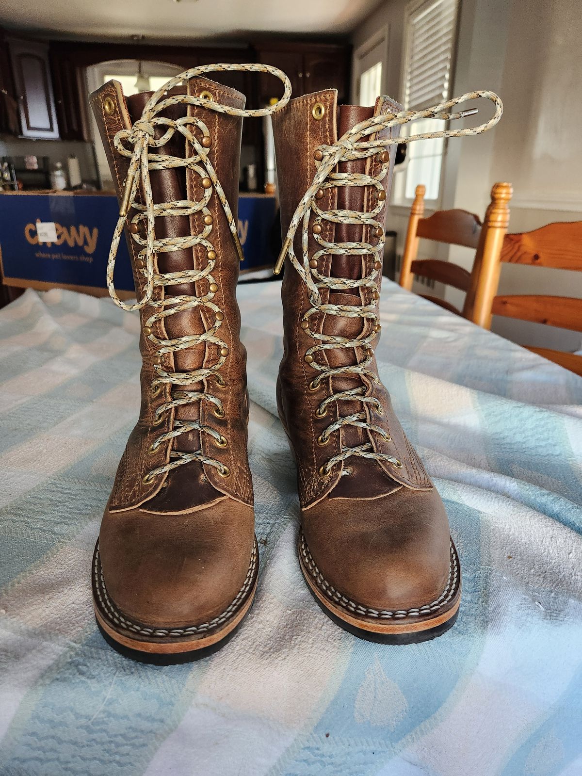 Photo by dufrau on December 3, 2025 of the Nicks Packer in Horween Predator Natural.