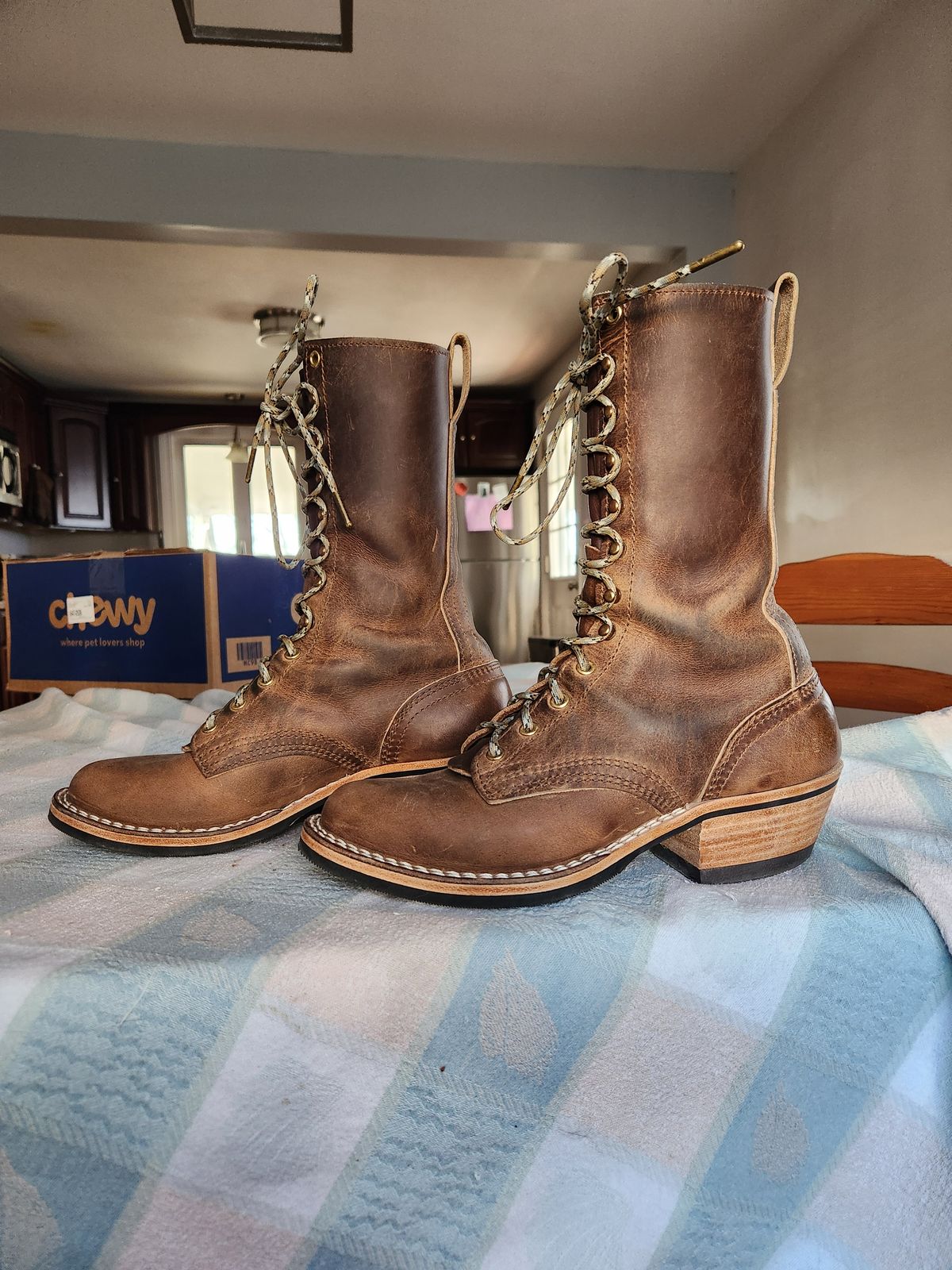 Photo by dufrau on December 3, 2025 of the Nicks Packer in Horween Predator Natural.