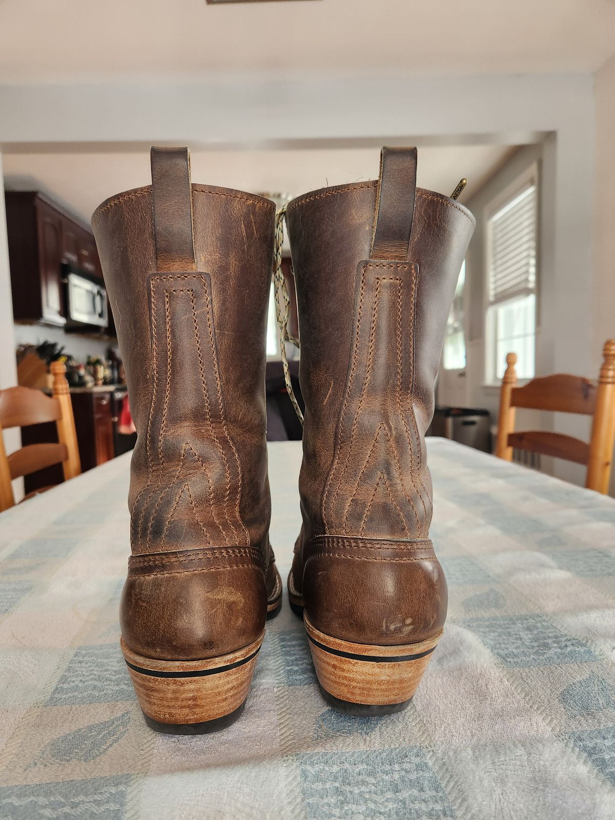 Photo by dufrau on January 1, 2026 of the Nicks Packer in Horween Predator Natural.