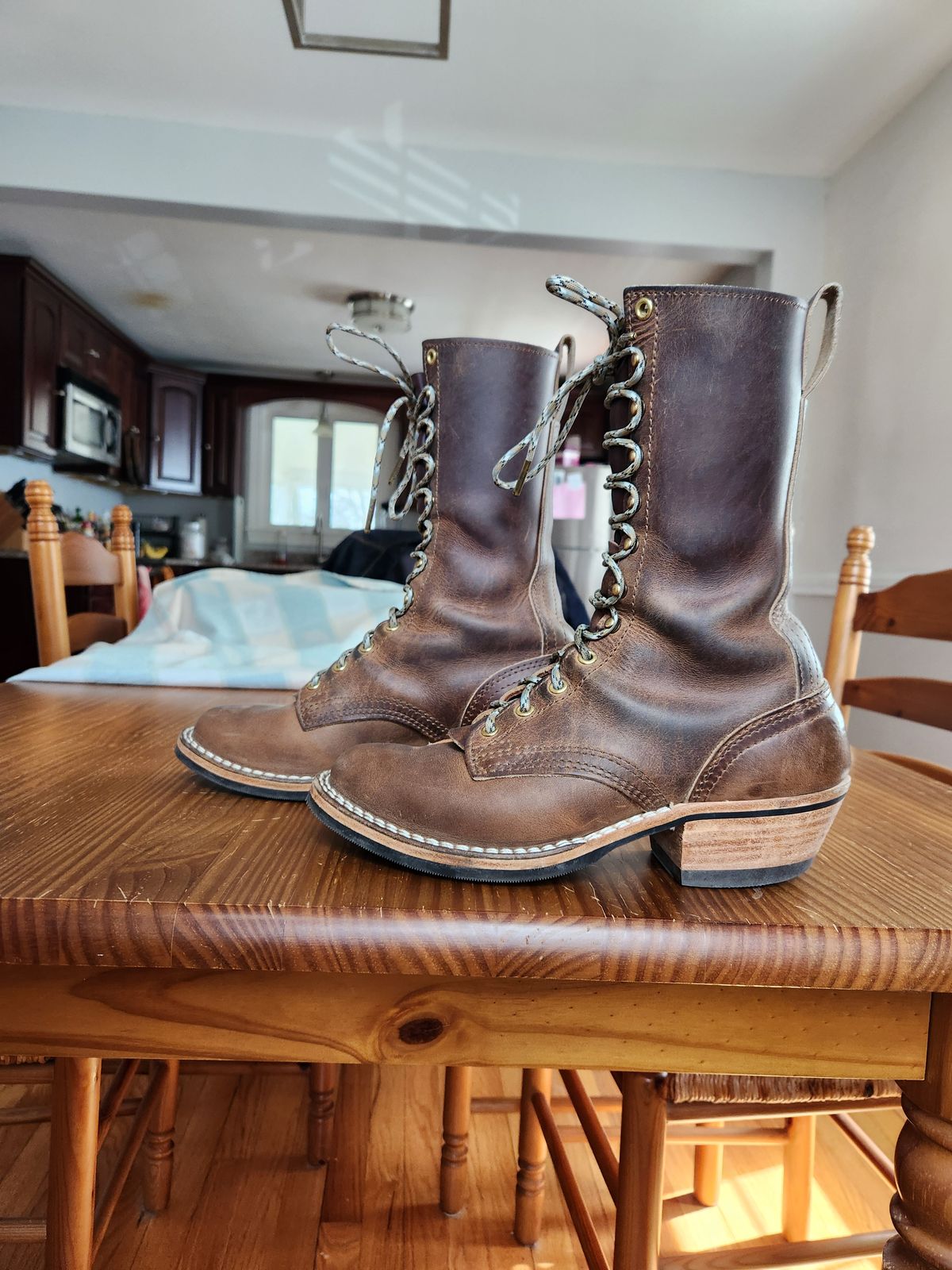 Photo by dufrau on April 1, 2026 of the Nicks Packer in Horween Predator Natural.