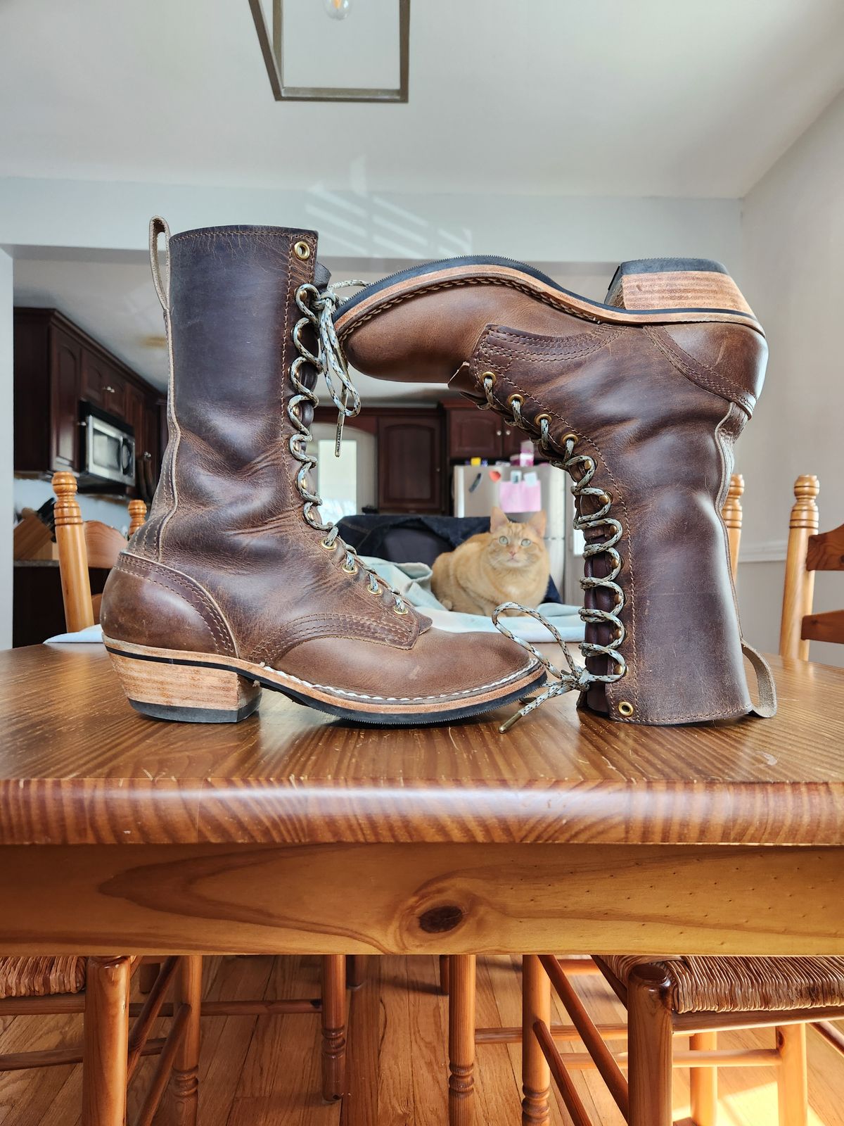 Photo by dufrau on April 1, 2026 of the Nicks Packer in Horween Predator Natural.