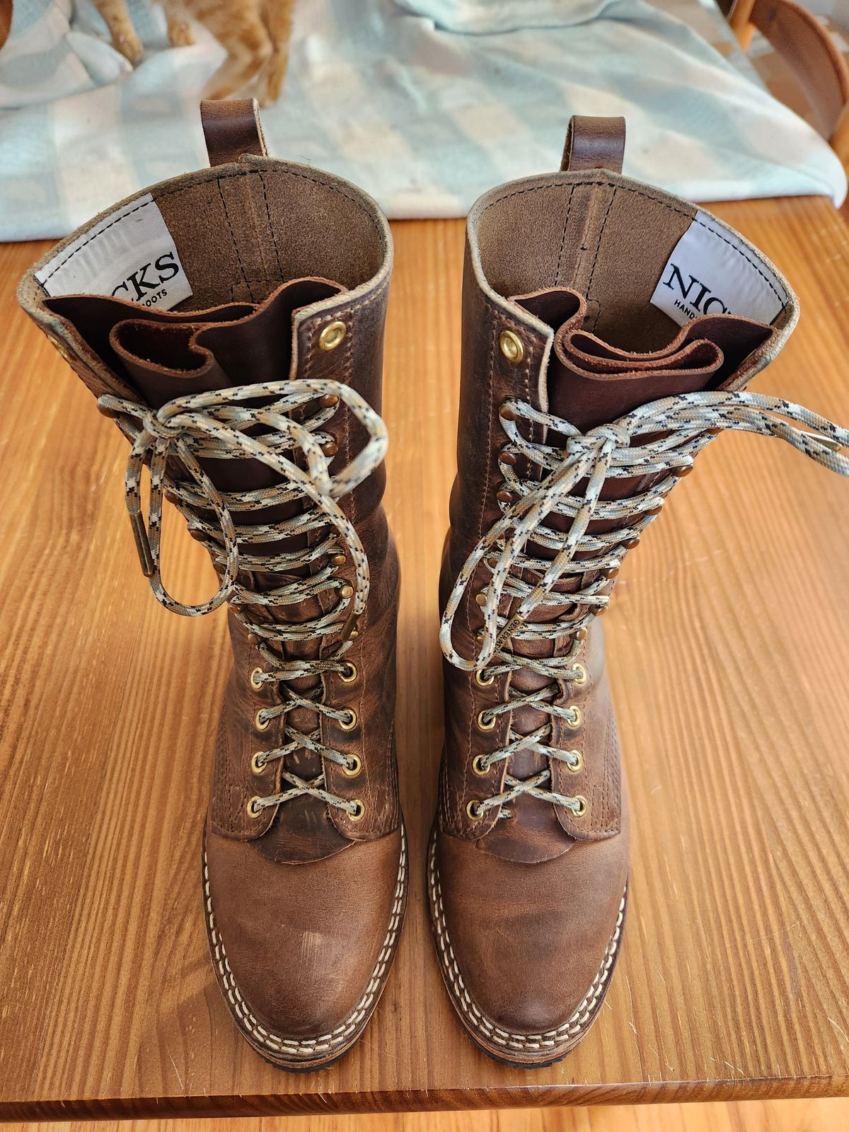 Photo by dufrau on April 1, 2026 of the Nicks Packer in Horween Predator Natural.