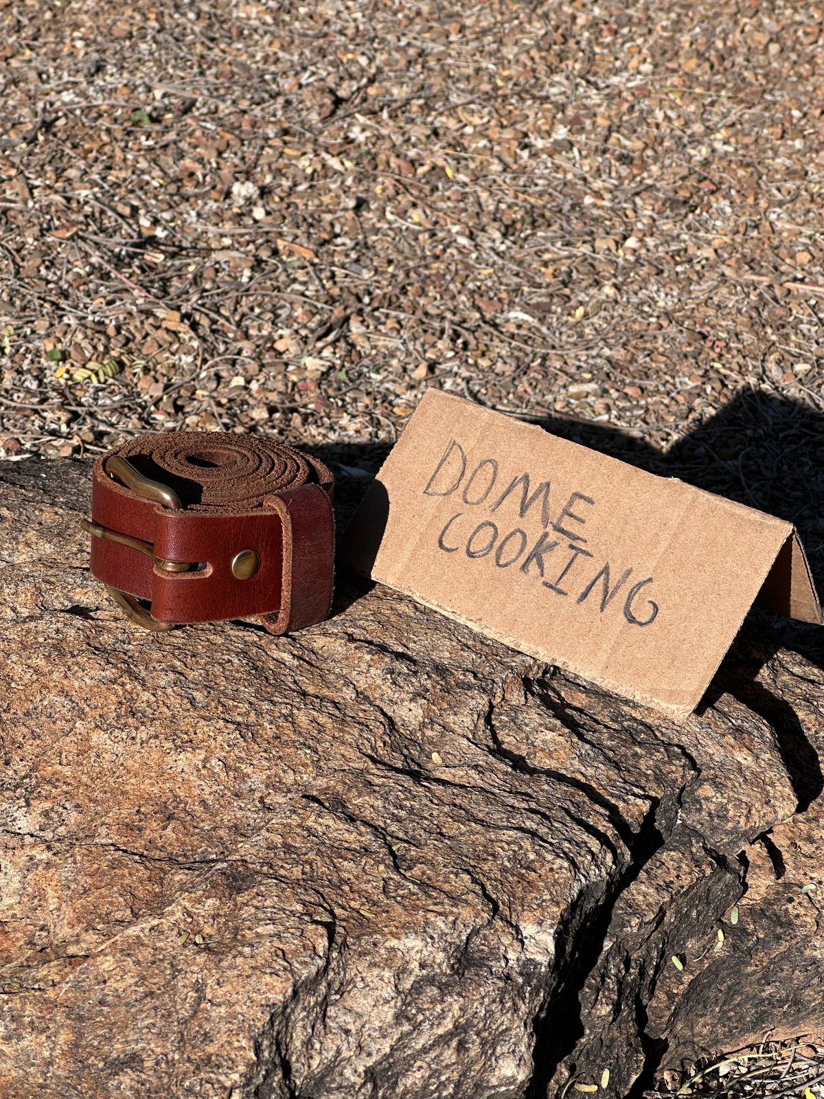 Photo by AndrewsBoots on November 1, 2025 of the Homestead Brand Essential Leather Belt No. 1508 in Distressed Brown Full Grain USA Tanned Latigo.