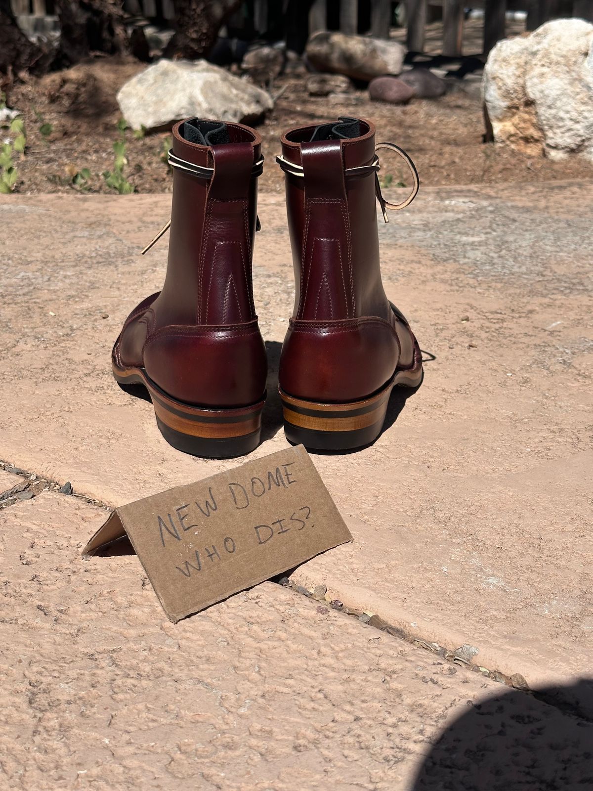 Photo by AndrewsBoots on October 1, 2025 of the Drew's Boots 8-inch Contractor Toe Cap in Brown Cyclone.