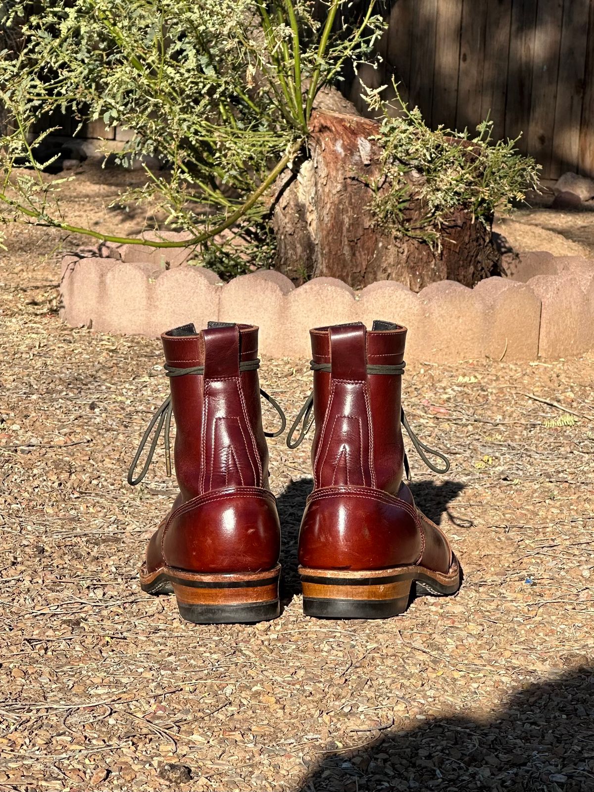 Photo by AndrewsBoots on November 1, 2025 of the Drew's Boots 8-inch Contractor Toe Cap in Brown Cyclone.