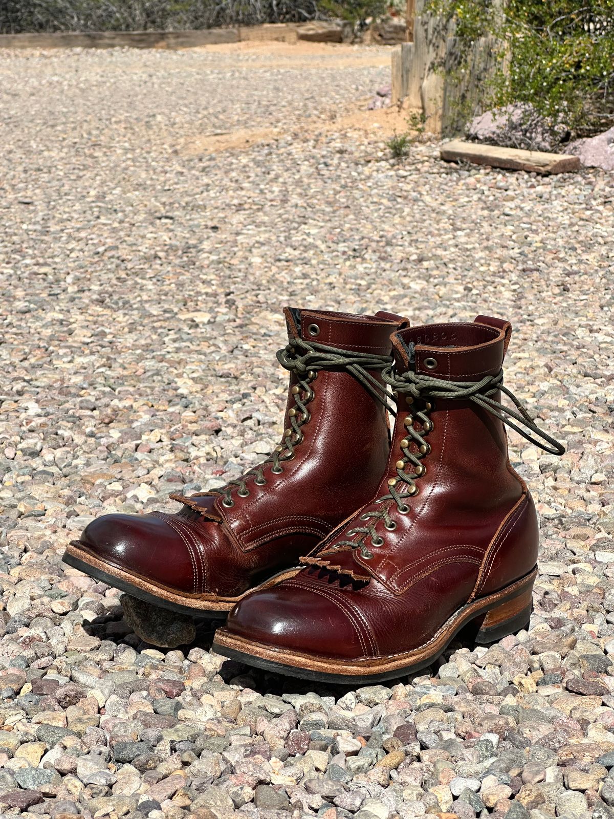 Photo by AndrewsBoots on March 1, 2026 of the Drew's Boots 8-inch Contractor Toe Cap in Brown Cyclone.