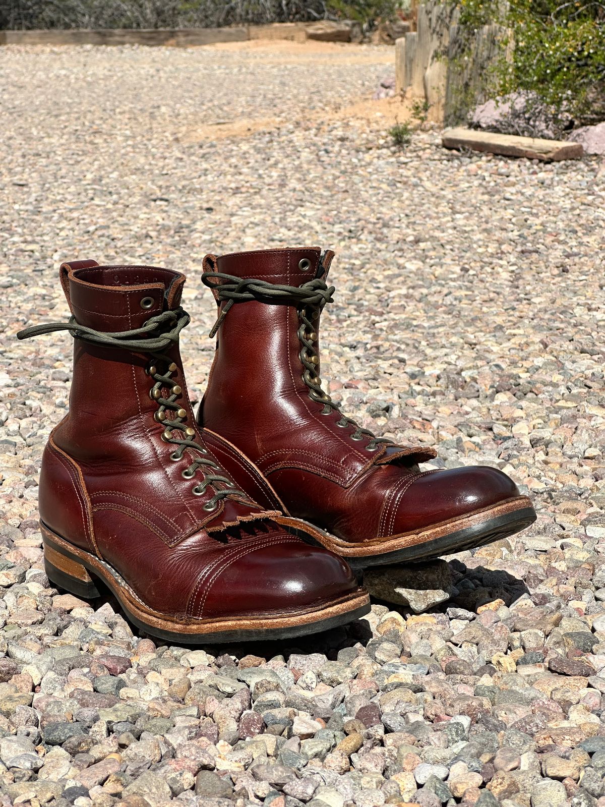 Photo by AndrewsBoots on March 1, 2026 of the Drew's Boots 8-inch Contractor Toe Cap in Brown Cyclone.