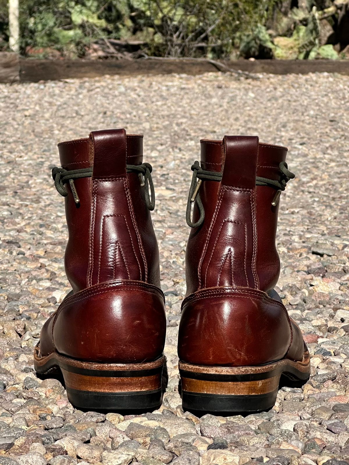 Photo by AndrewsBoots on April 4, 2026 of the Drew's Boots 8-inch Contractor Toe Cap in Brown Cyclone.