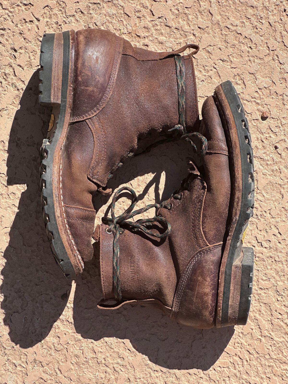 Photo by AndrewsBoots on October 3, 2025 of the White's Custom Model in Horween Cinnamon Waxed Flesh.