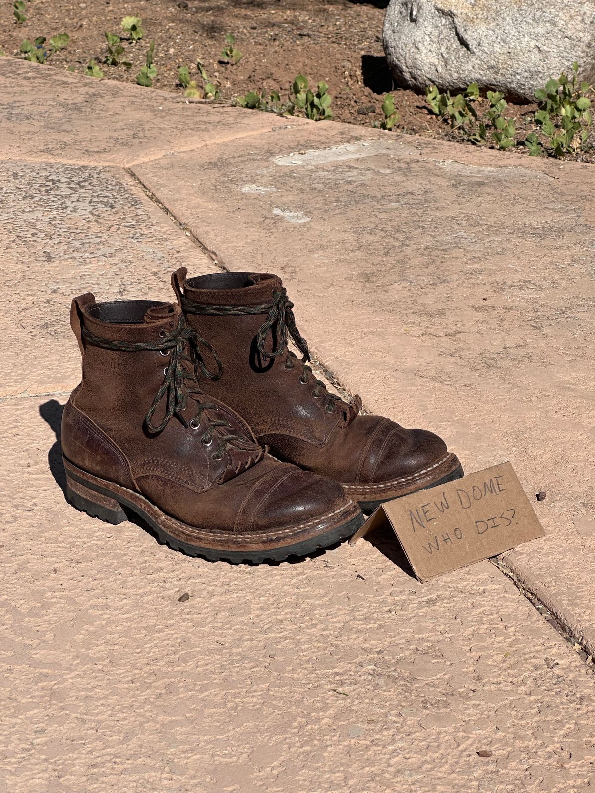 Photo by AndrewsBoots on October 3, 2025 of the White's Custom Model in Horween Cinnamon Waxed Flesh.