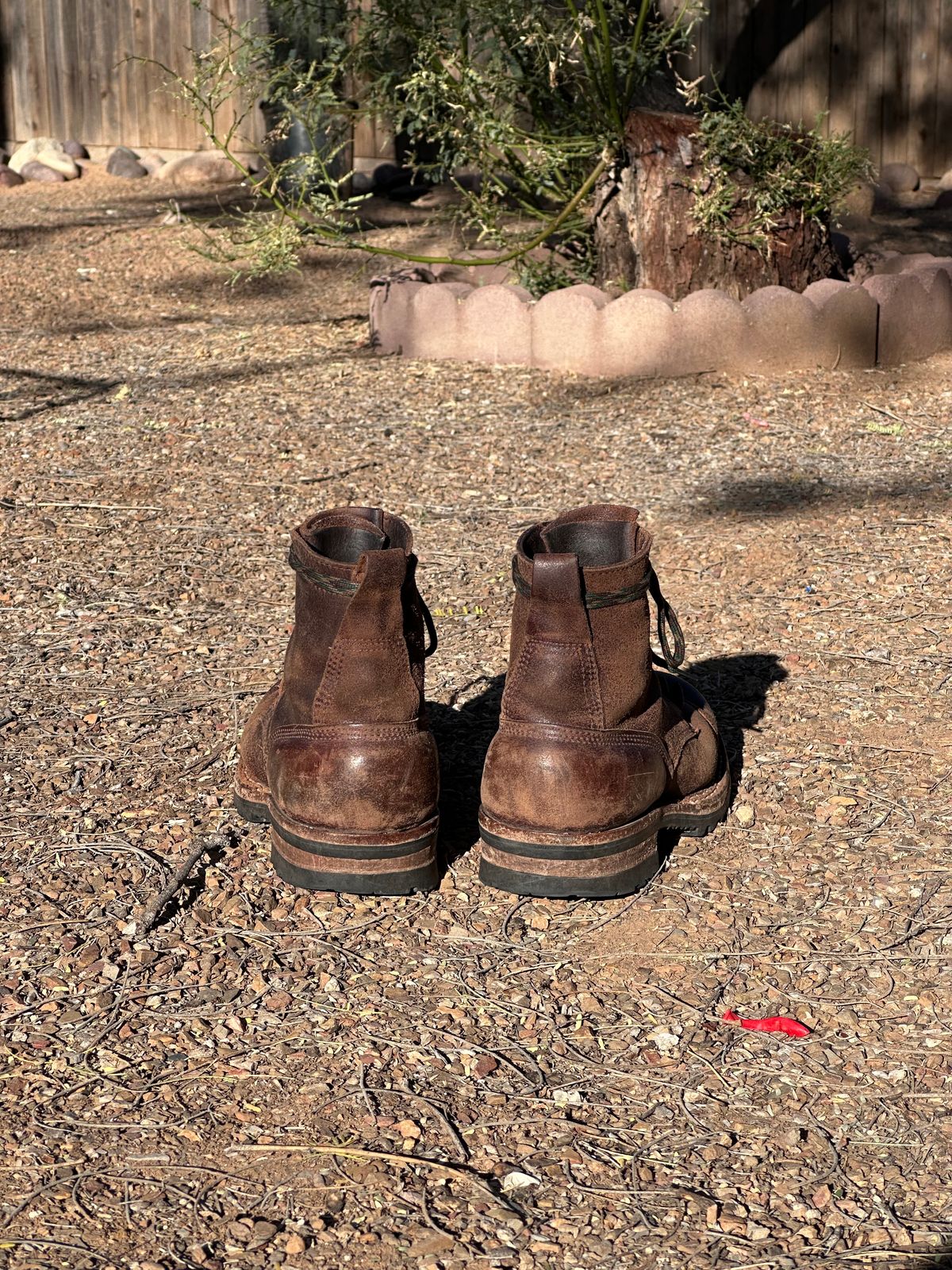 Photo by AndrewsBoots on November 1, 2025 of the White's Custom Model in Horween Cinnamon Waxed Flesh.