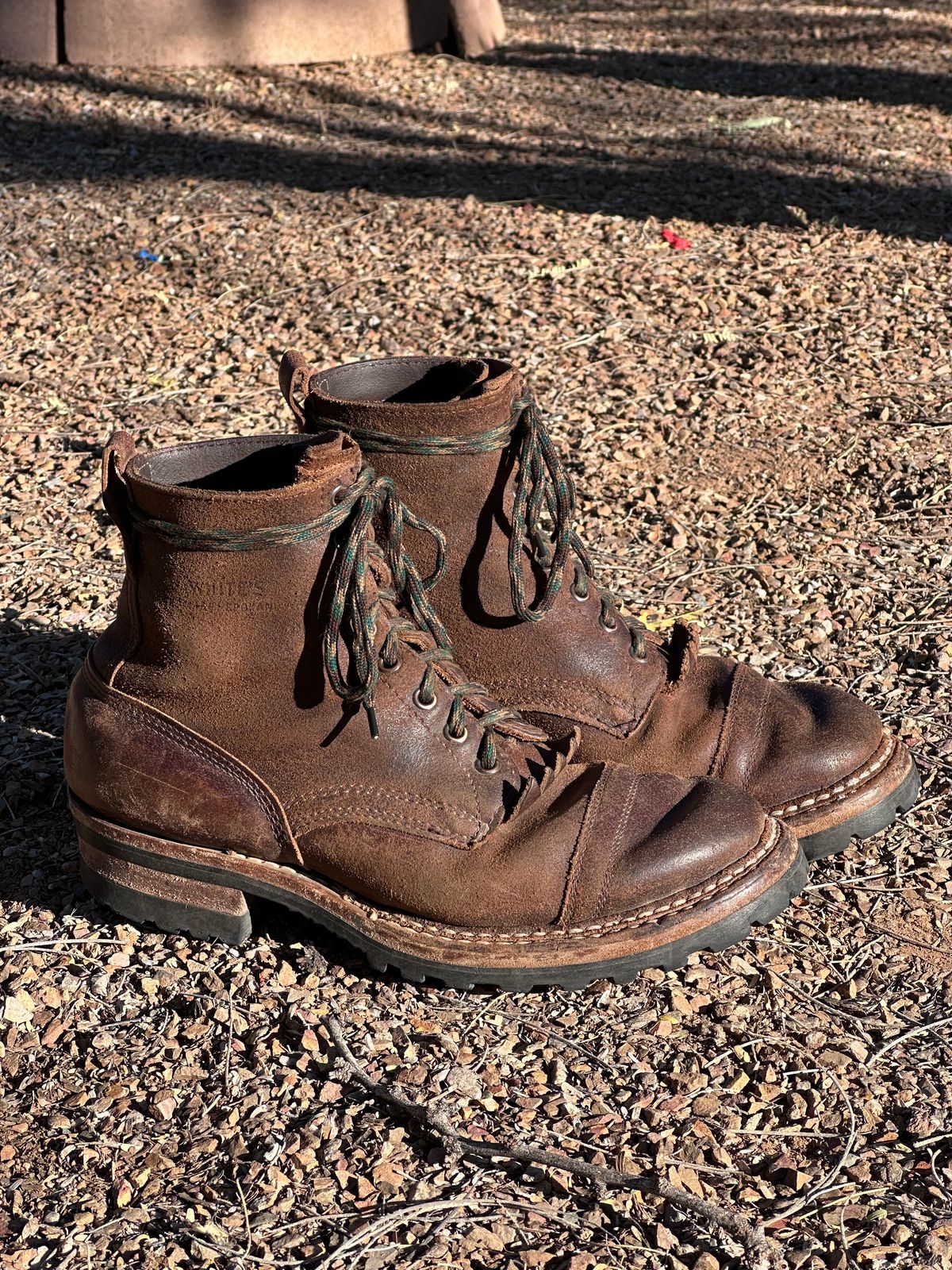 Photo by AndrewsBoots on November 1, 2025 of the White's Custom Model in Horween Cinnamon Waxed Flesh.