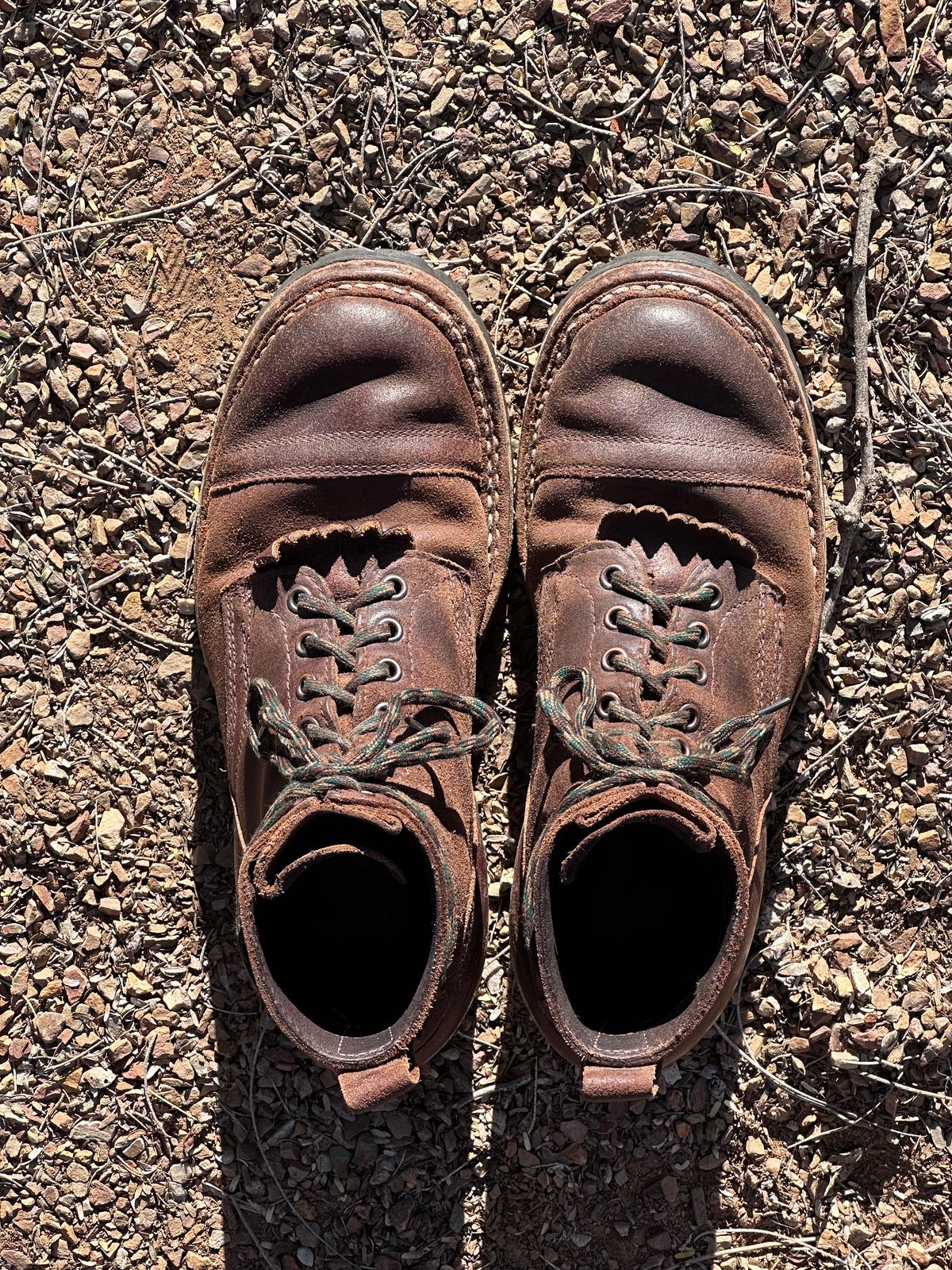 Photo by AndrewsBoots on November 1, 2025 of the White's Custom Model in Horween Cinnamon Waxed Flesh.