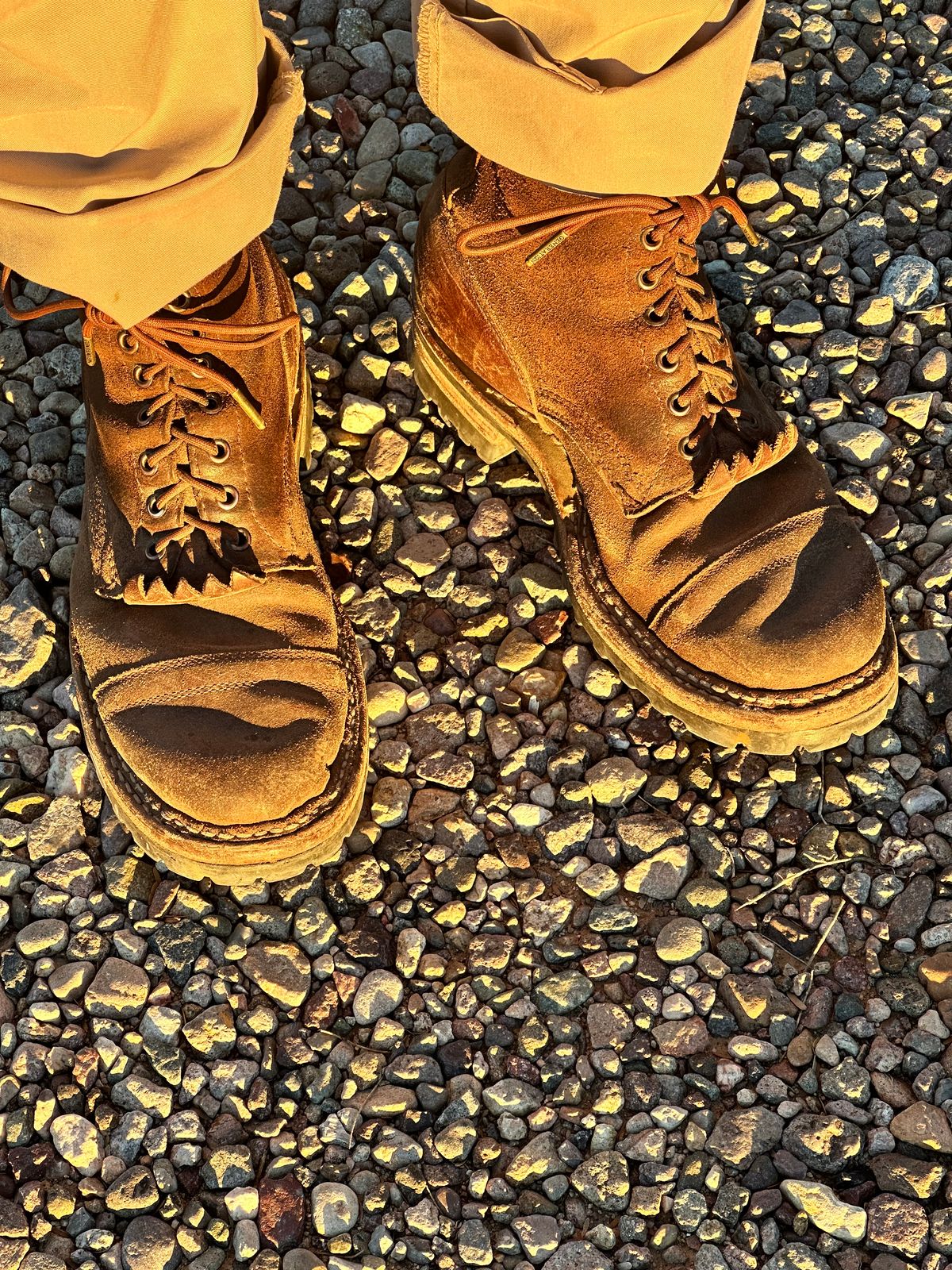 Photo by AndrewsBoots on November 26, 2025 of the White's Custom Model in Horween Cinnamon Waxed Flesh.