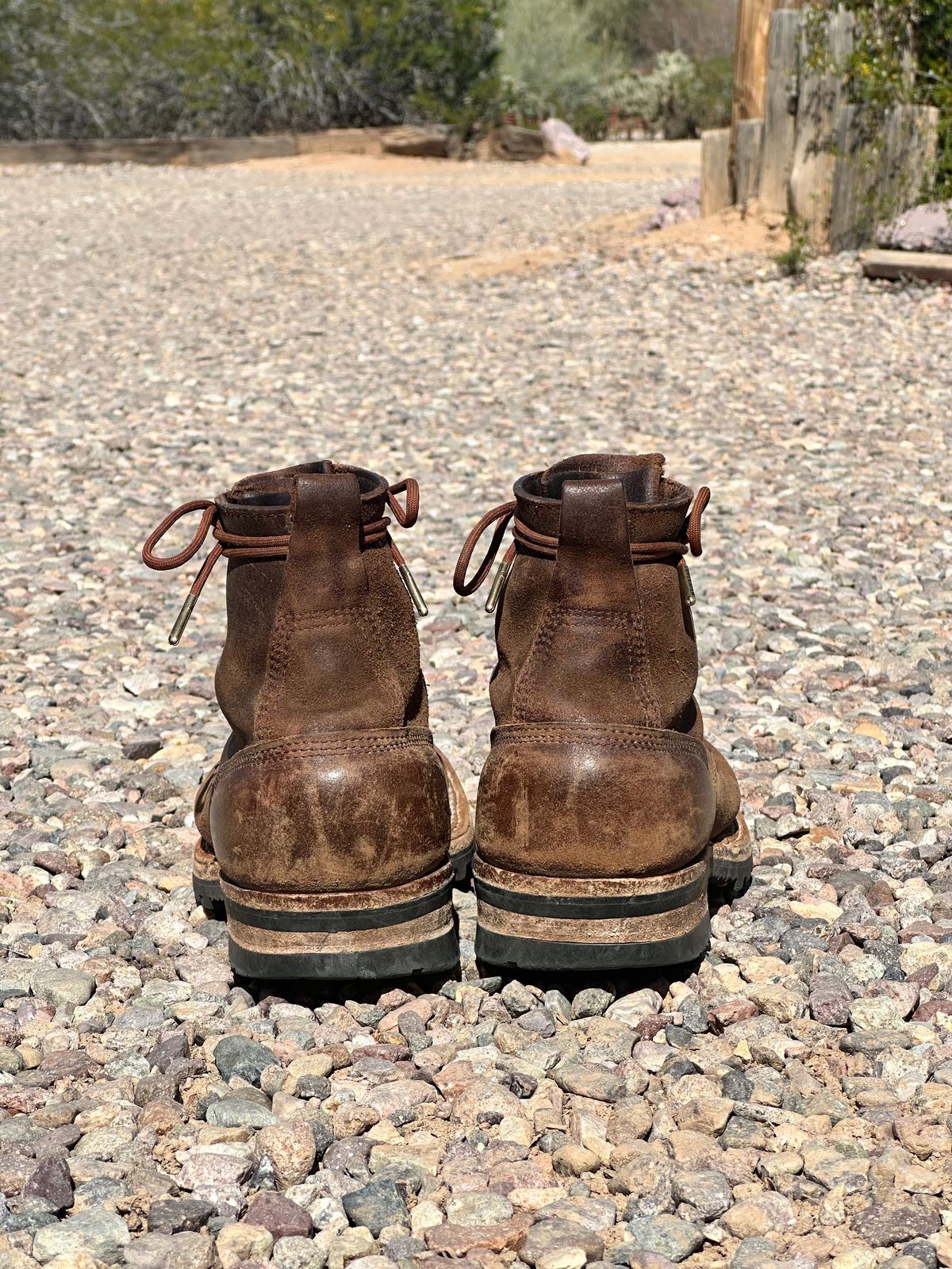 Photo by AndrewsBoots on March 1, 2026 of the White's Custom Model in Horween Cinnamon Waxed Flesh.