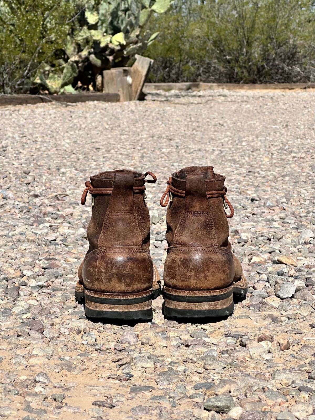 Photo by AndrewsBoots on April 5, 2026 of the White's Custom Model in Horween Cinnamon Waxed Flesh.